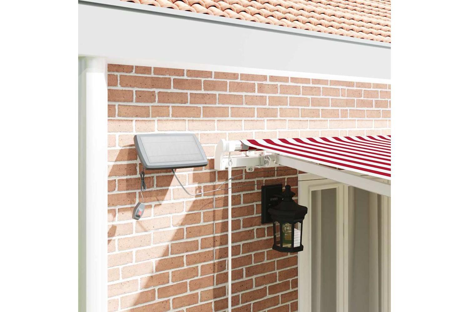 Vidaxl Retractable Awning With Red And White 600 X 350 Cm Fabric-4
