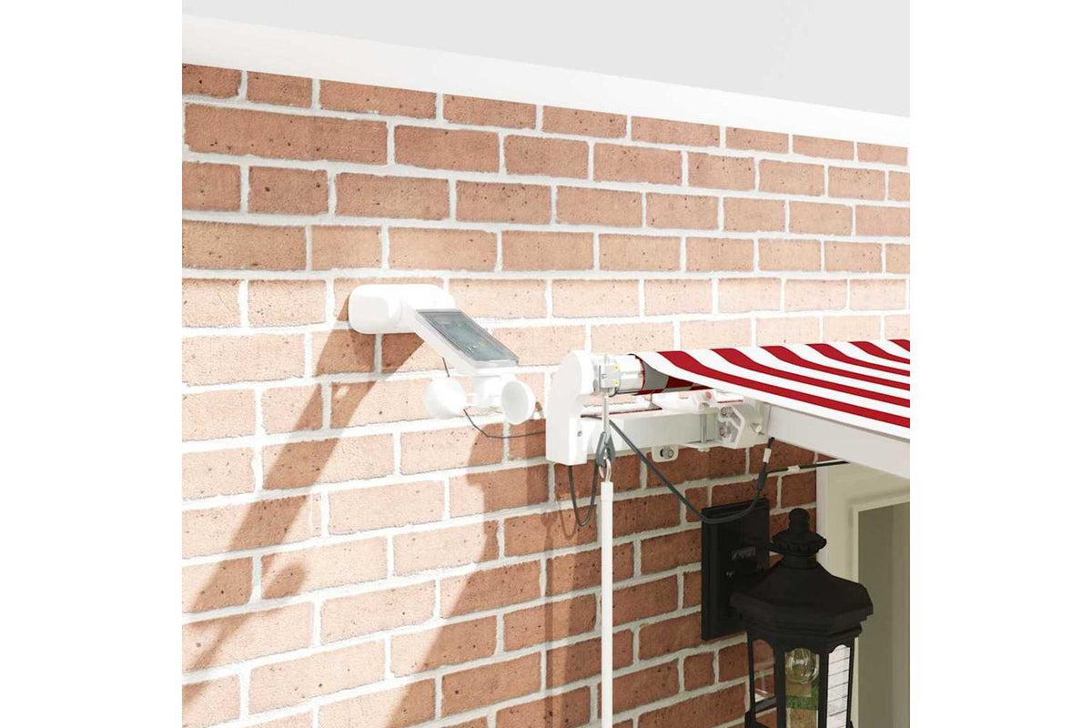 Vidaxl Retractable Awning Red And White 600 X 350 Cm Fabric And Metal-4