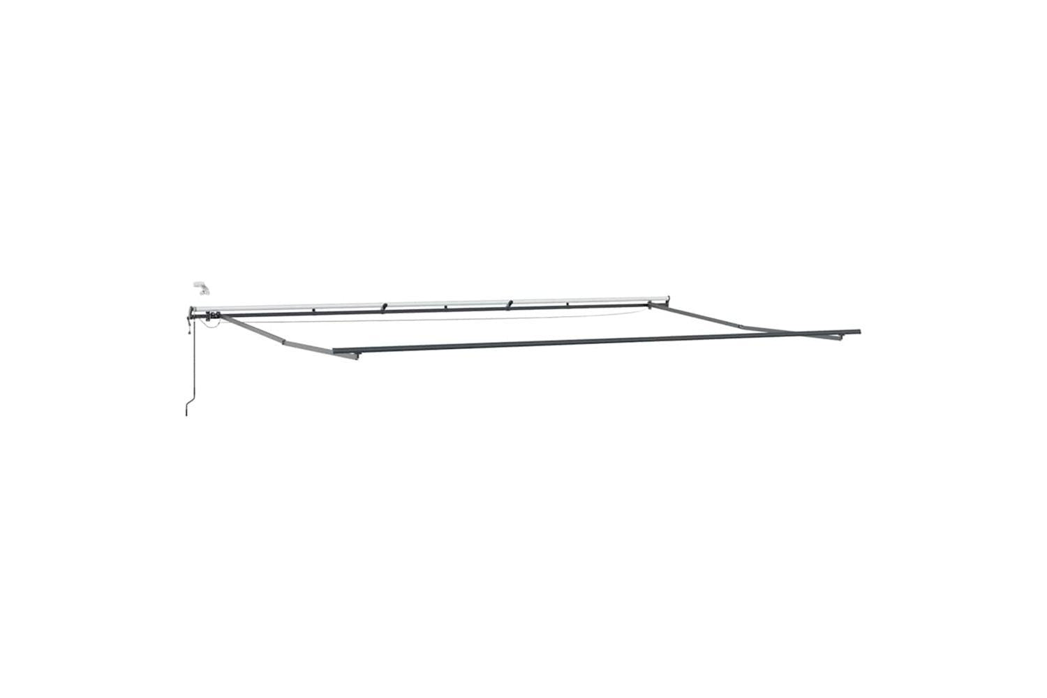 Vidaxl Retractable Awning With Red And White 600 X 350 Cm Fabric-7