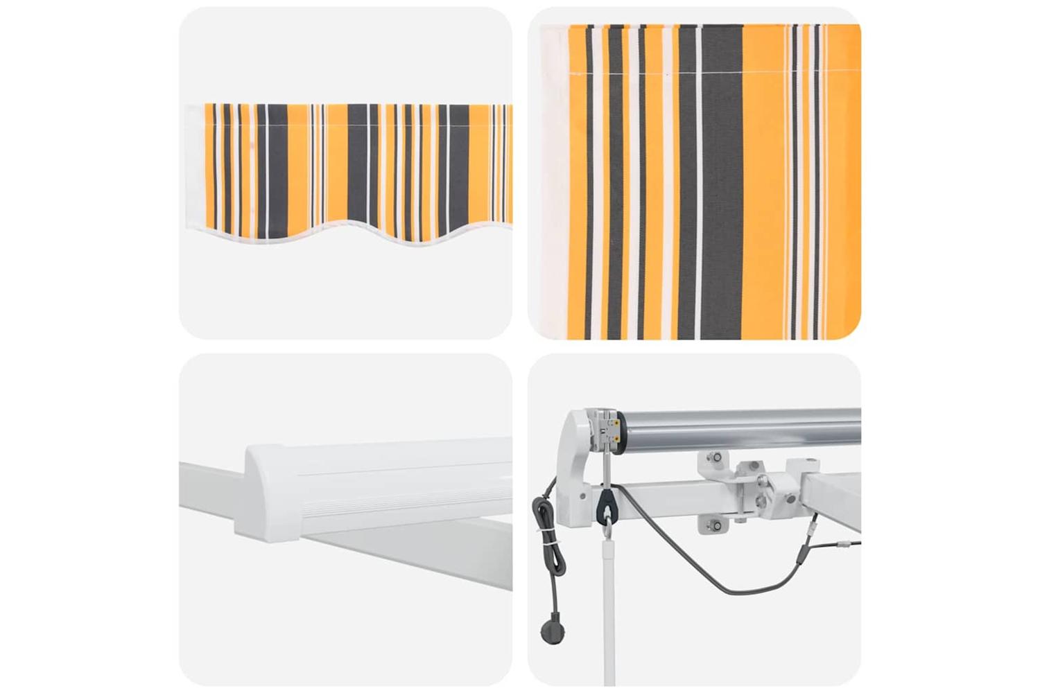 Vidaxl Retractable Awning Multicolour 600 X 350 Cm Fabric And Metal-10
