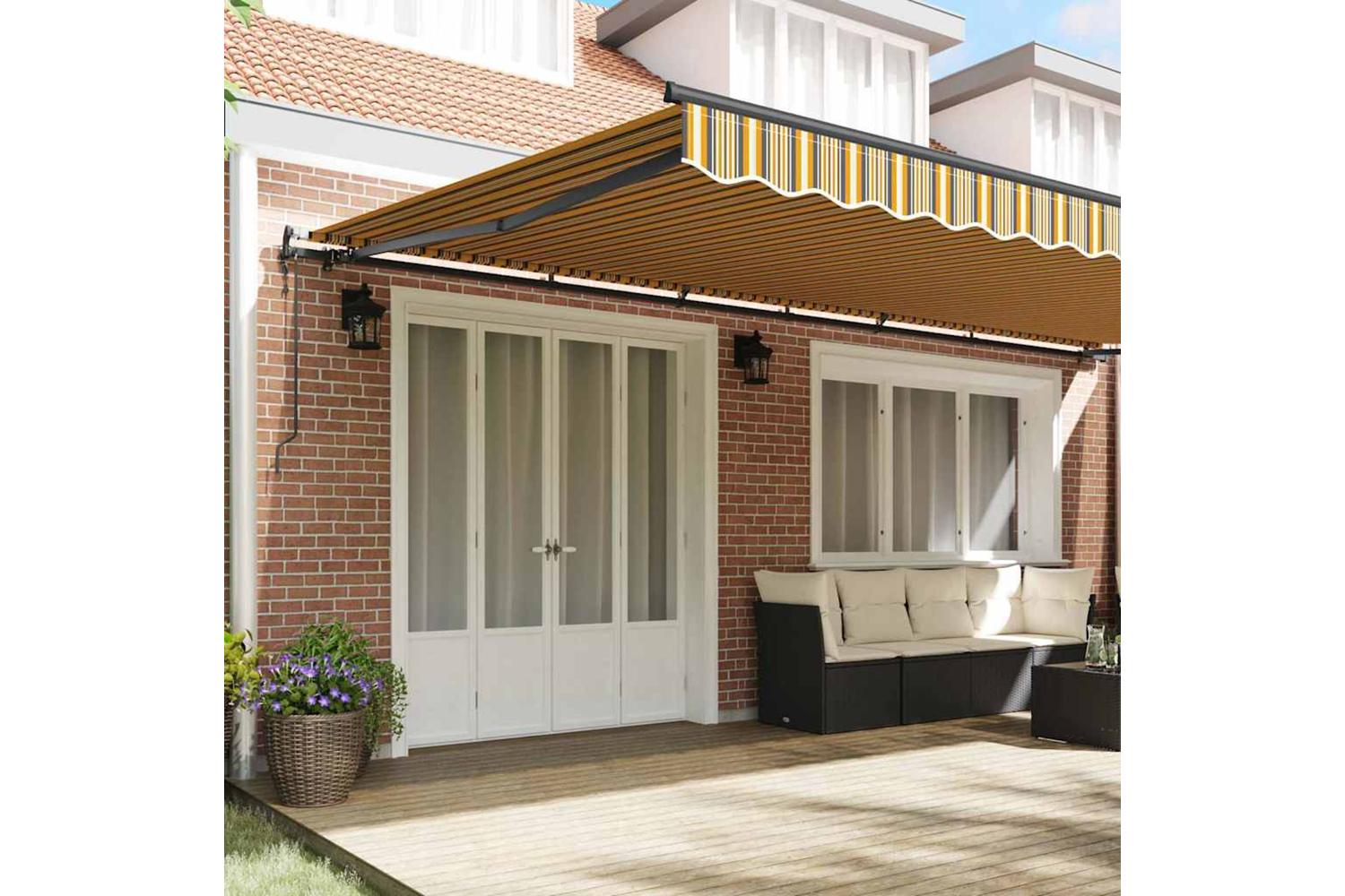 Vidaxl Retractable Awning Multicolour 600 X 350 Cm Fabric-3