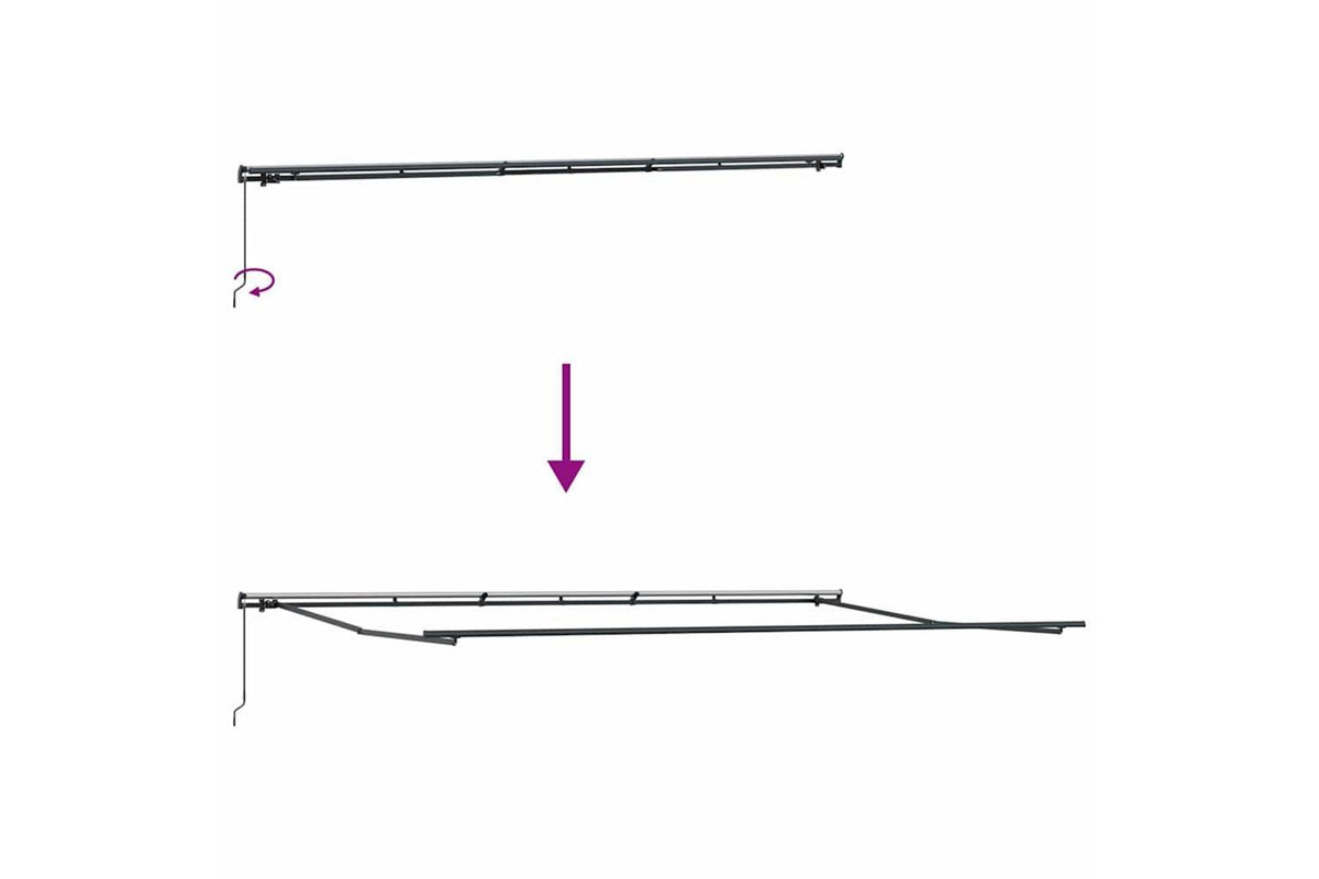Vidaxl Awning Manual White 600 X 350 Cm Fabric-9