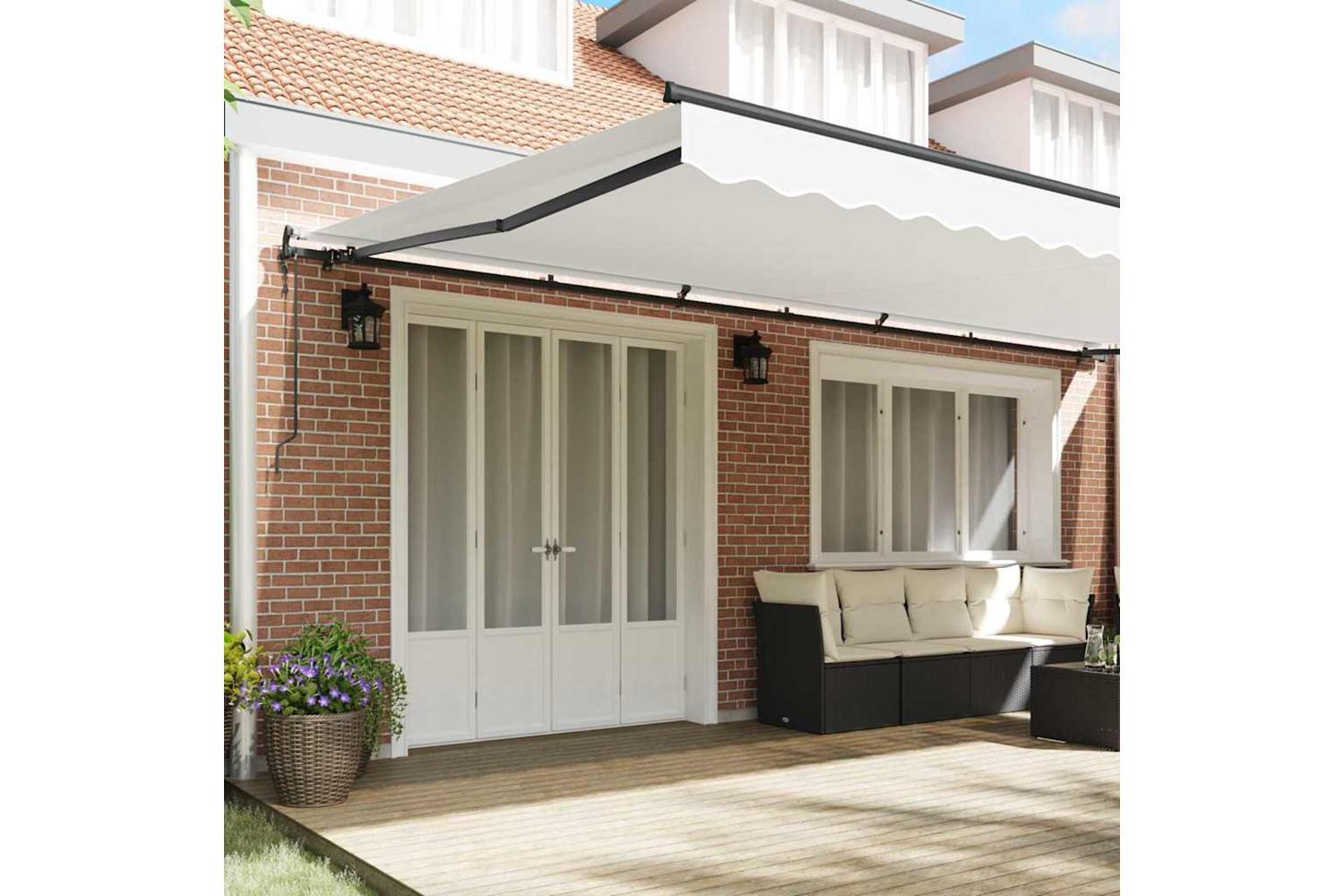 Vidaxl Retractable Awning White 600 X 350 Cm Fabric-3