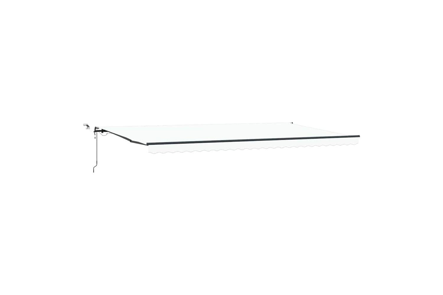 Vidaxl Retractable Awning With White 600 X 350 Cm Fabric