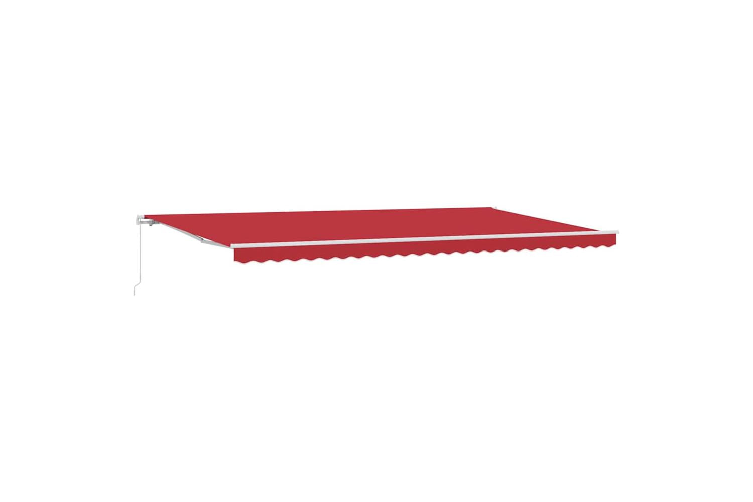 Vidaxl Retractable Awning Manual Red 600 X 350 Cm Polyester And Metal-2