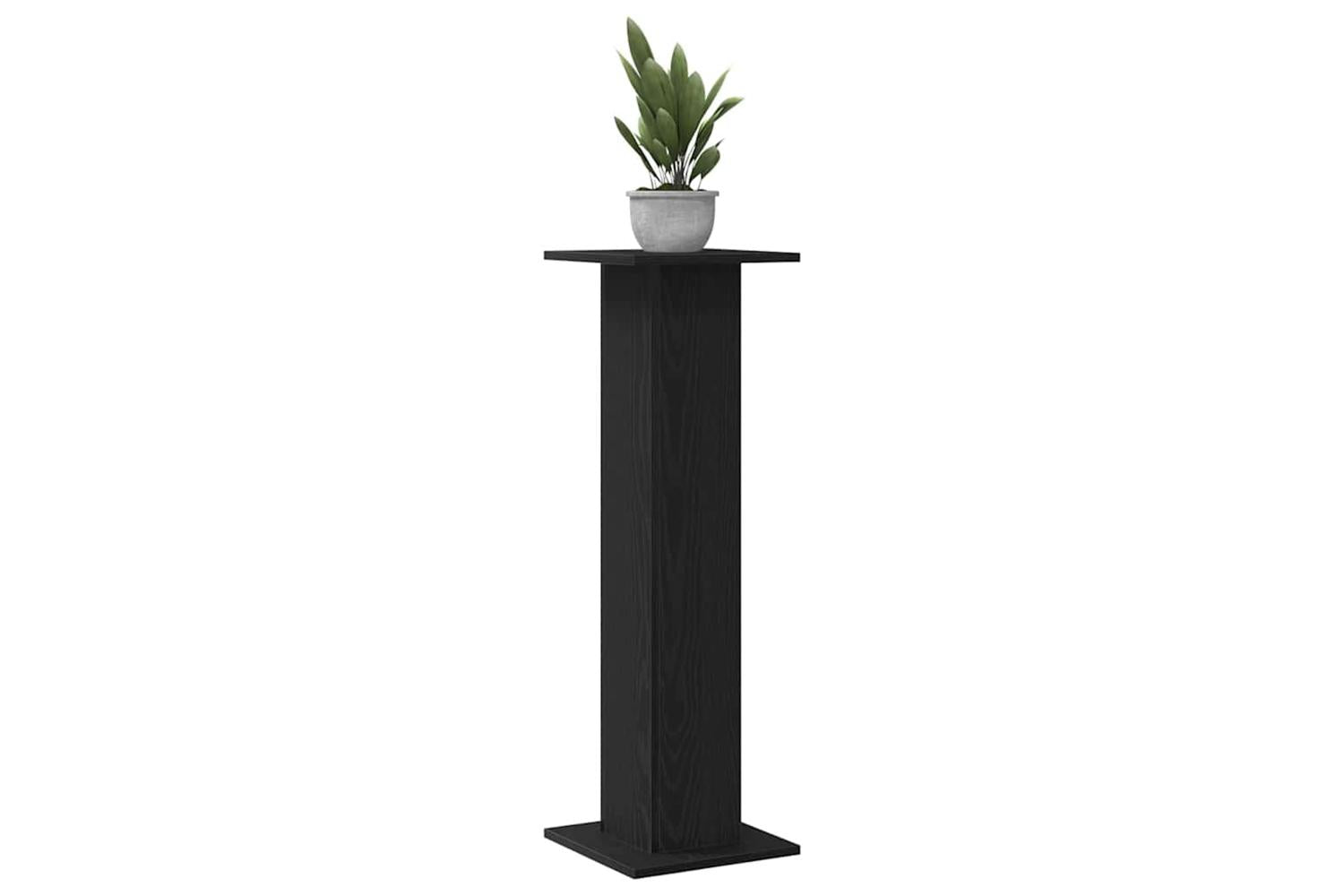 Vidaxl Plant Stand 2 Pcs Black Oak 30 X 30 X 95 Cm Engineered Wood-3