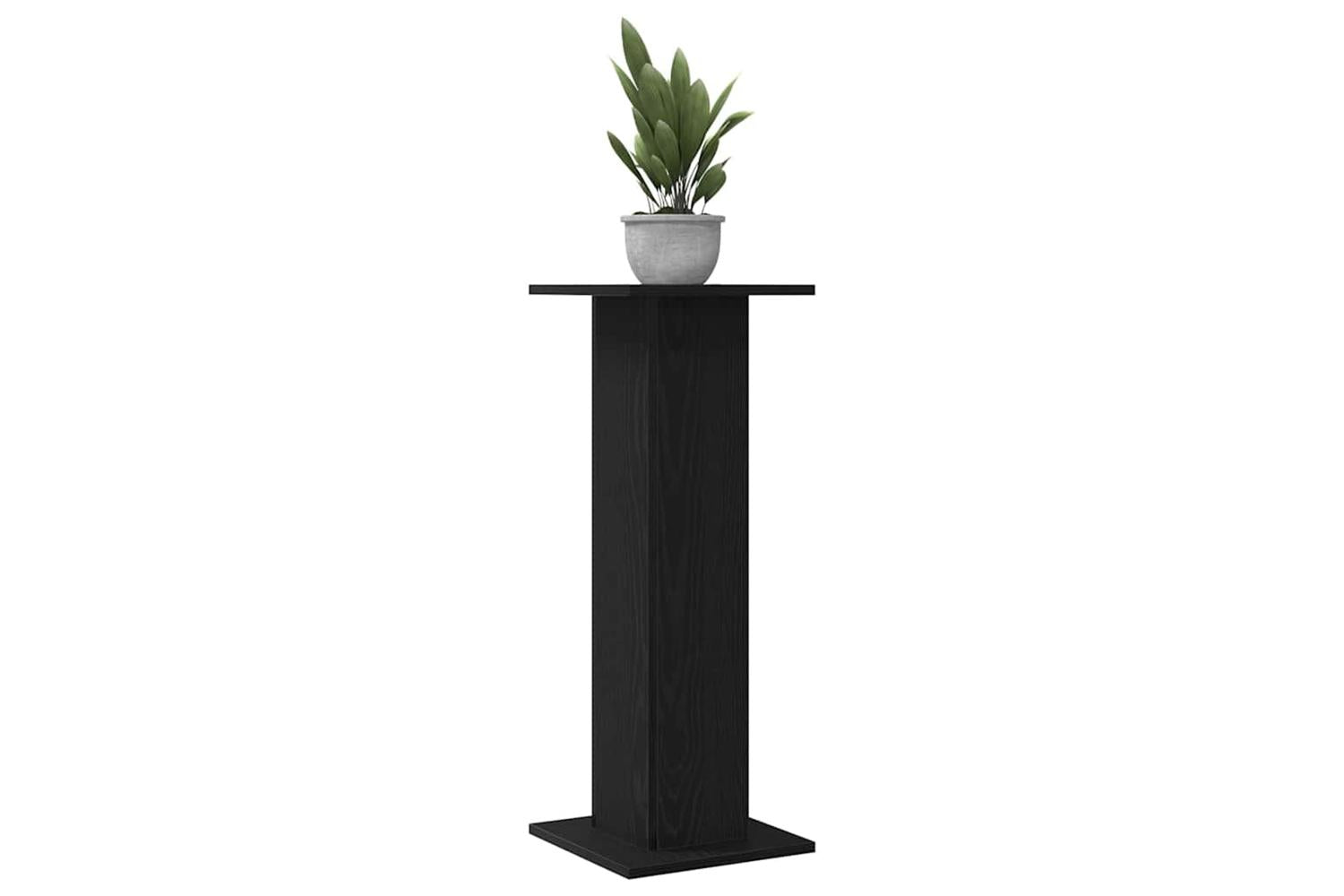 Vidaxl Plant Stand 2 Pcs Black Oak 30 X 30 X 80 Cm Engineered Wood-3