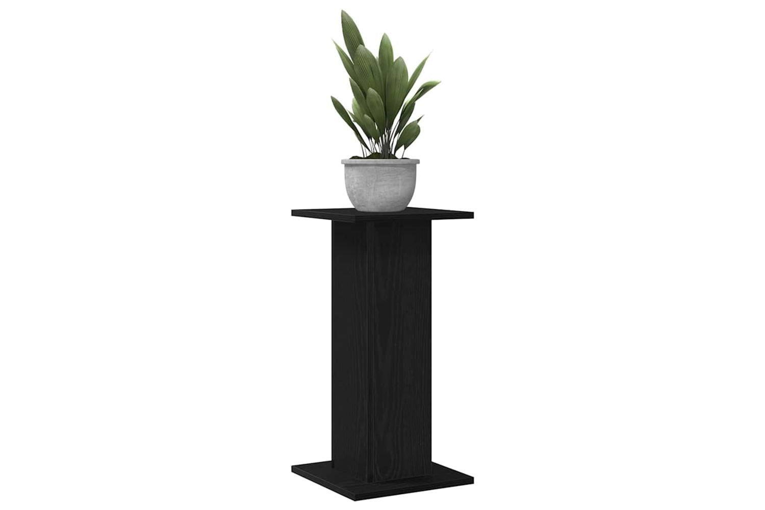 Vidaxl Plant Stand 2 Pcs Black Oak 30 X 30 X 60 Cm Engineered Wood-3