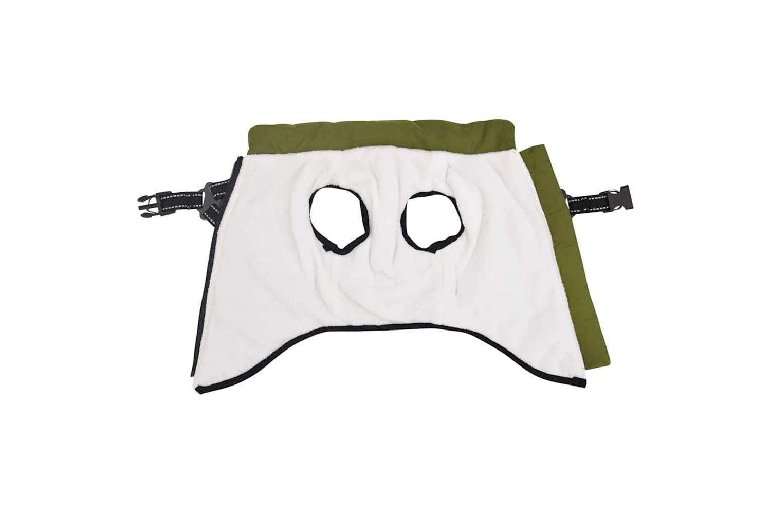 Vidaxl Dog Coat With Harness Army Green 2xl Fleece And Polyester-3