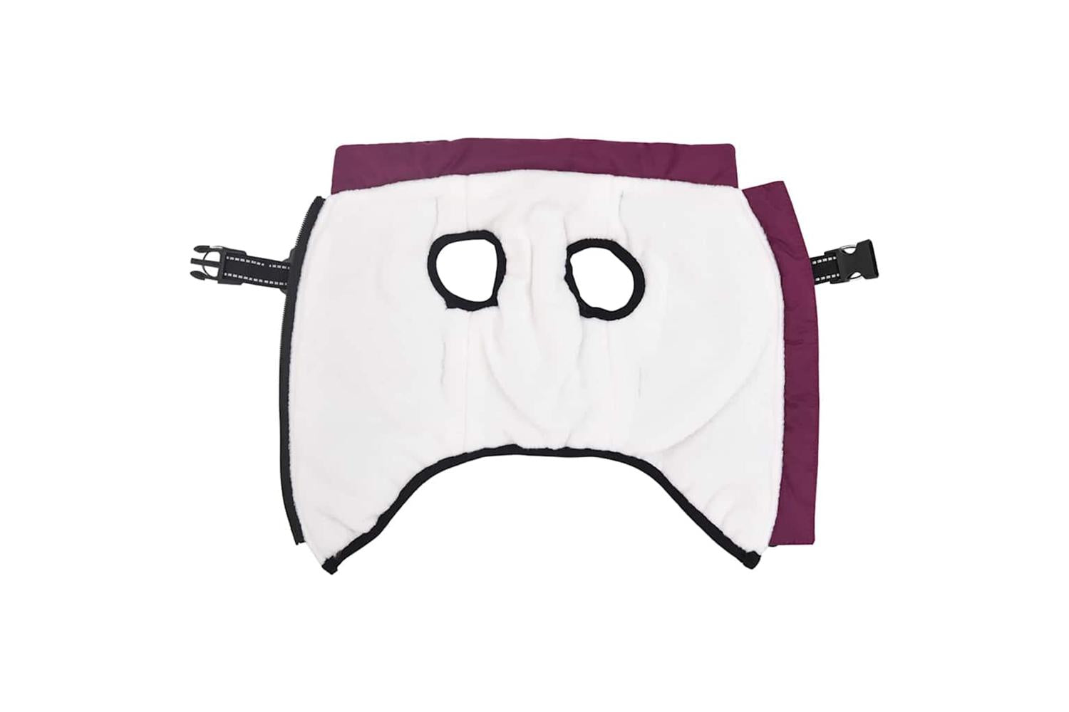 Vidaxl Dog Coat With Harness Purple 2xl Fleece And Polyester-3