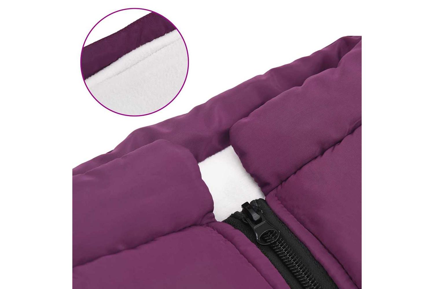 Vidaxl Dog Coat With Harness Purple 4xl Fleece And Polyester-7