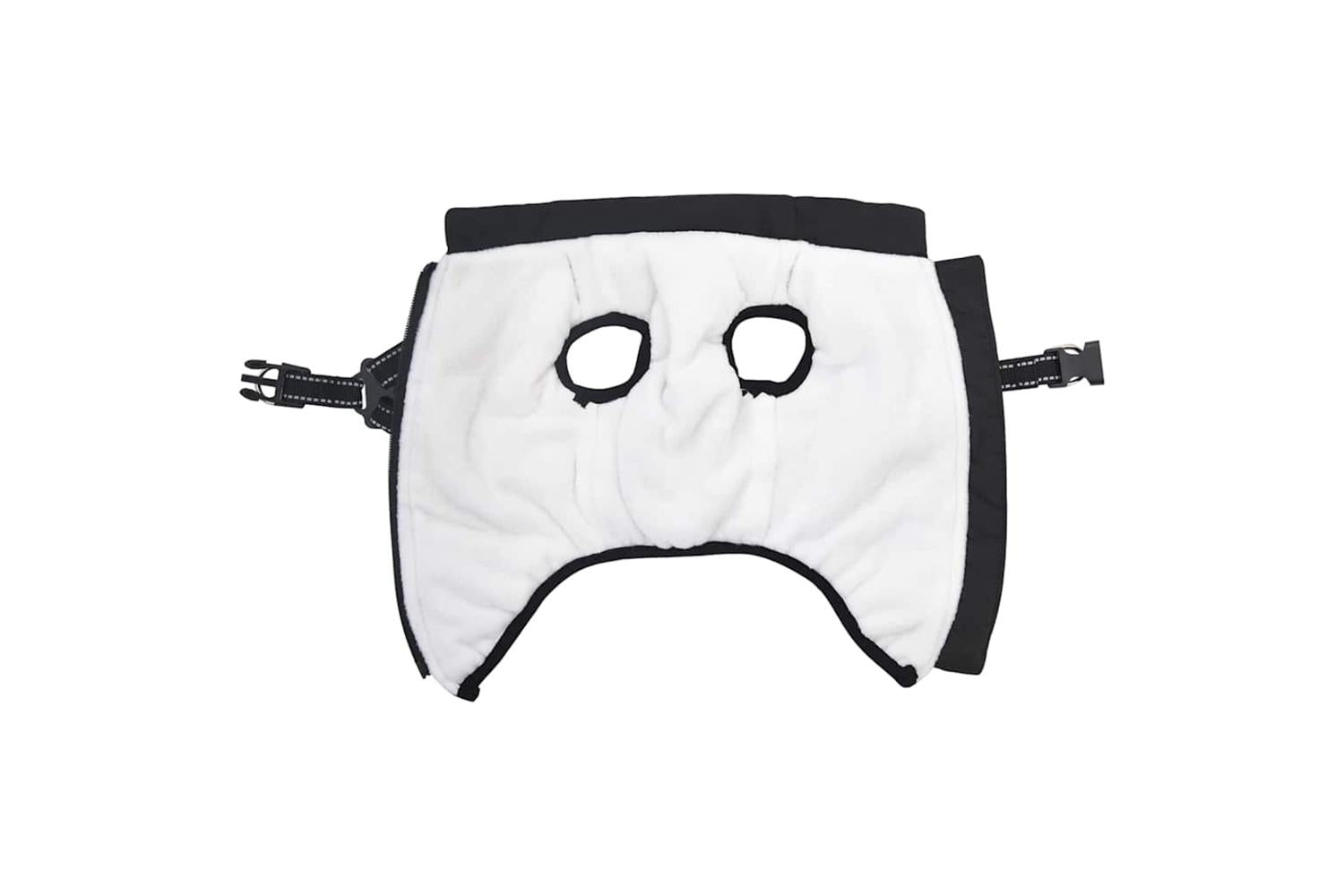 Vidaxl Dog Coat With Harness Black 2xl Fleece And Polyester-3