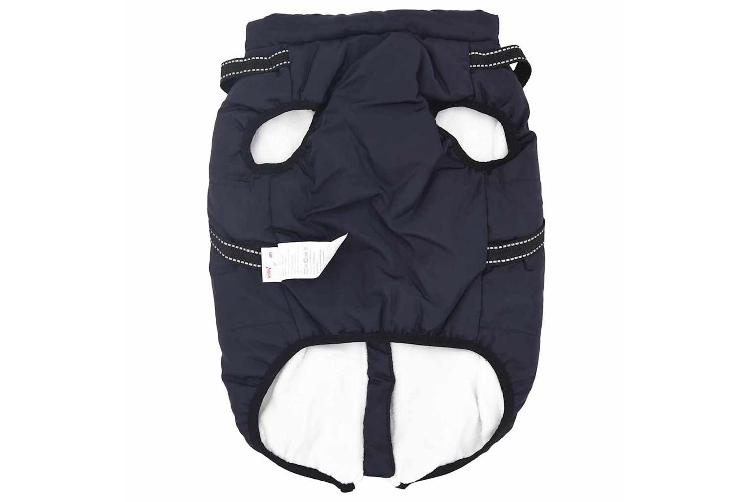 Vidaxl Dog Coat With Harness Navy Blue 3xl Fleece And Polyester-5