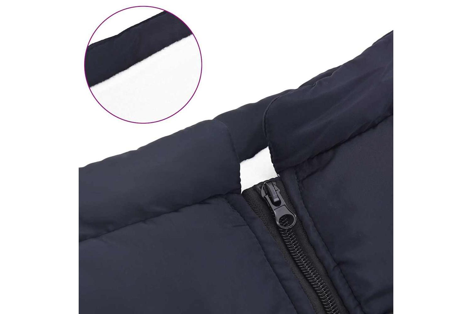 Vidaxl Dog Coat With Harness Navy Blue 3xl Fleece And Polyester-7