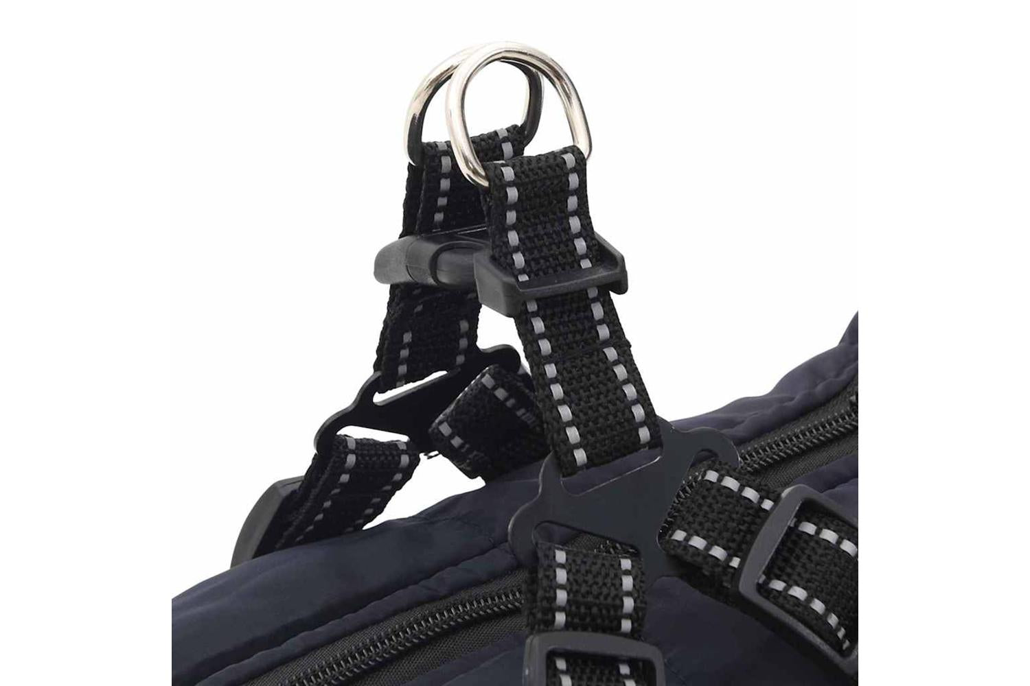 Vidaxl Dog Coat With Harness Navy Blue 3xl Fleece And Polyester-8