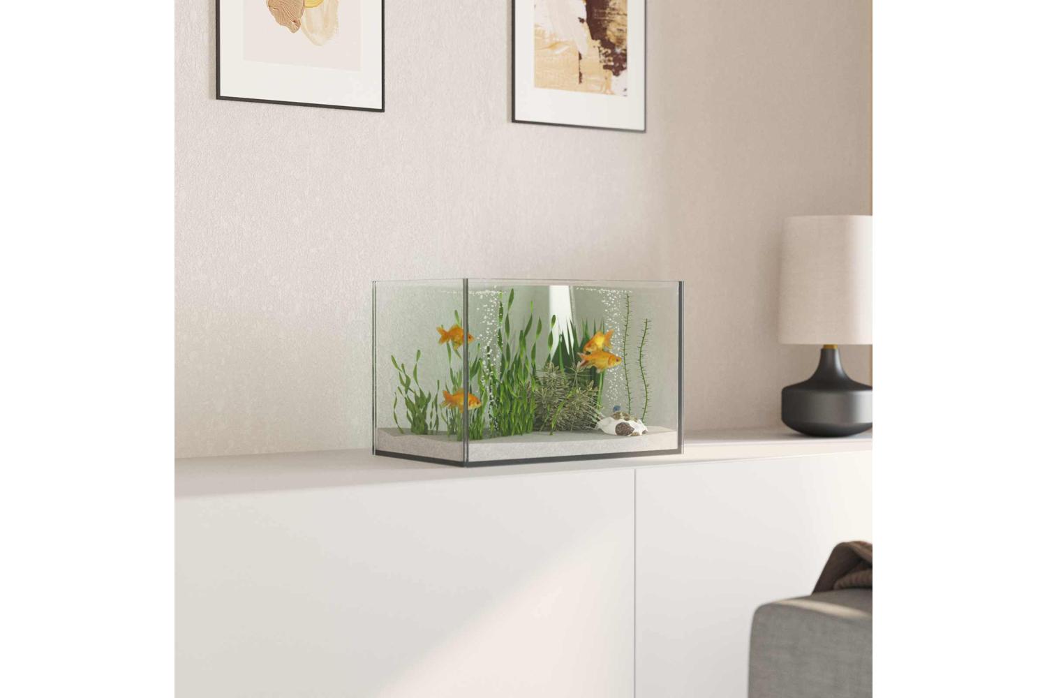 Vidaxl Aquarium With Storage Transparent 30 X 20 X 20 Cm Glass-4