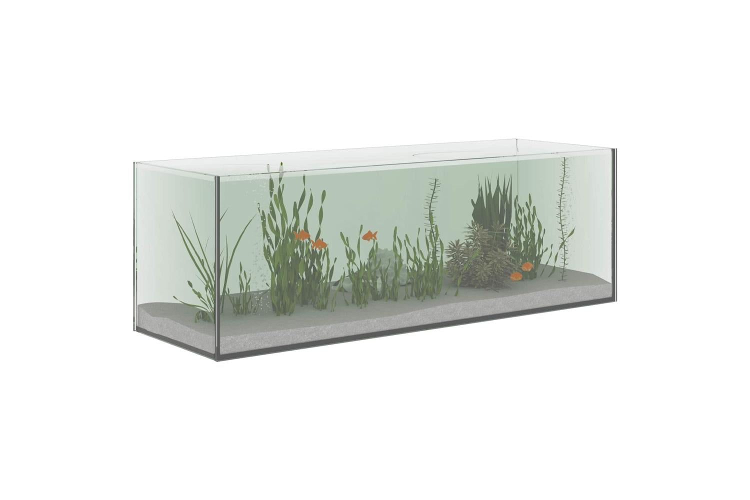 Vidaxl Aquarium With Storage Transparent 60 X 20 X 20 Cm Glass-3