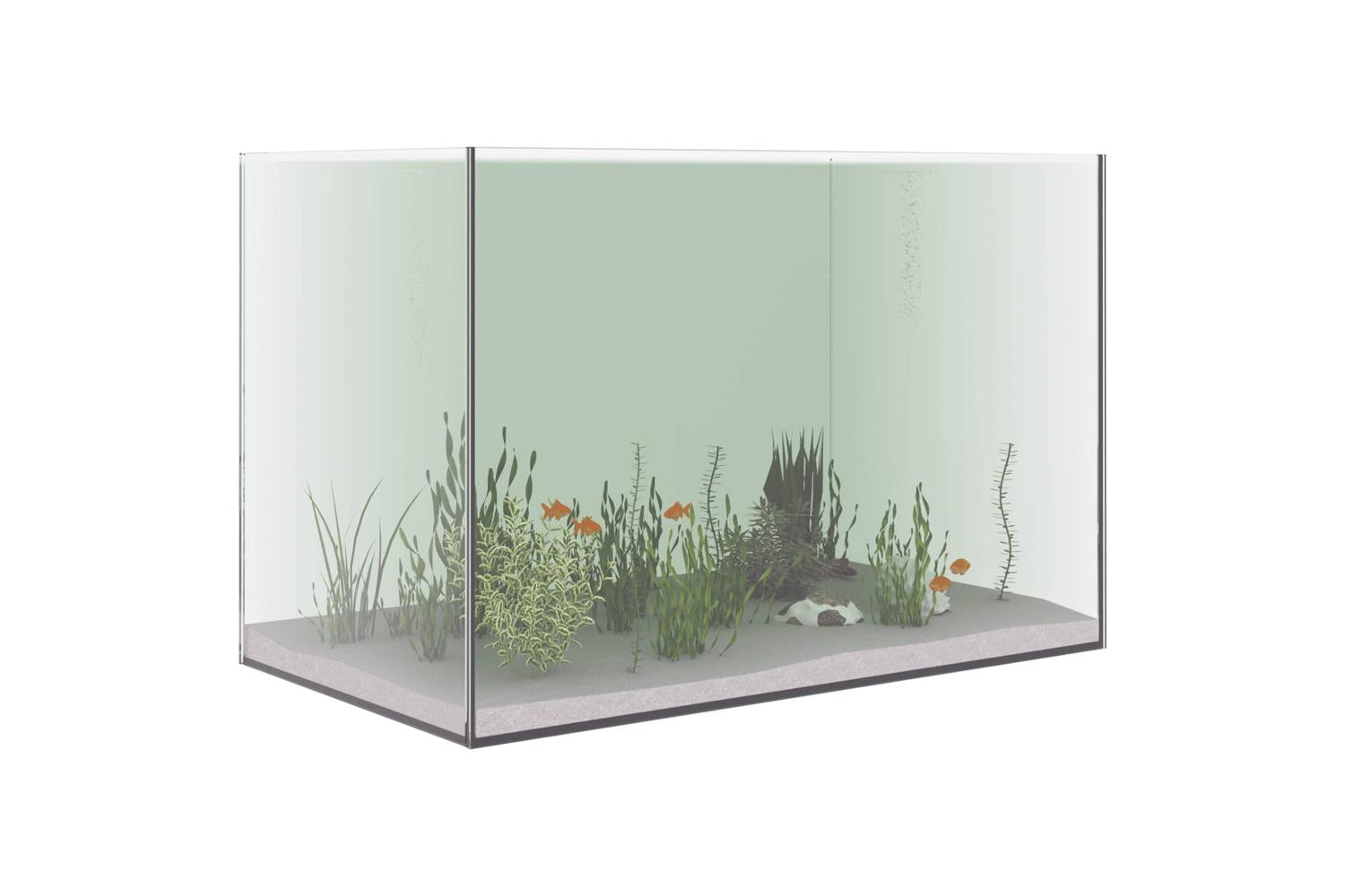 Vidaxl Aquarium With Storage Transparent 60 X 35 X 40 Cm Glass-3