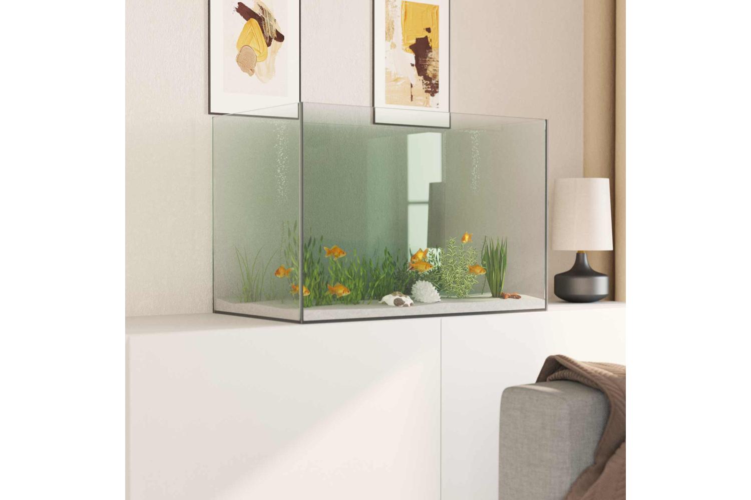 Vidaxl Aquarium With Storage Transparent 60 X 35 X 40 Cm Glass-4