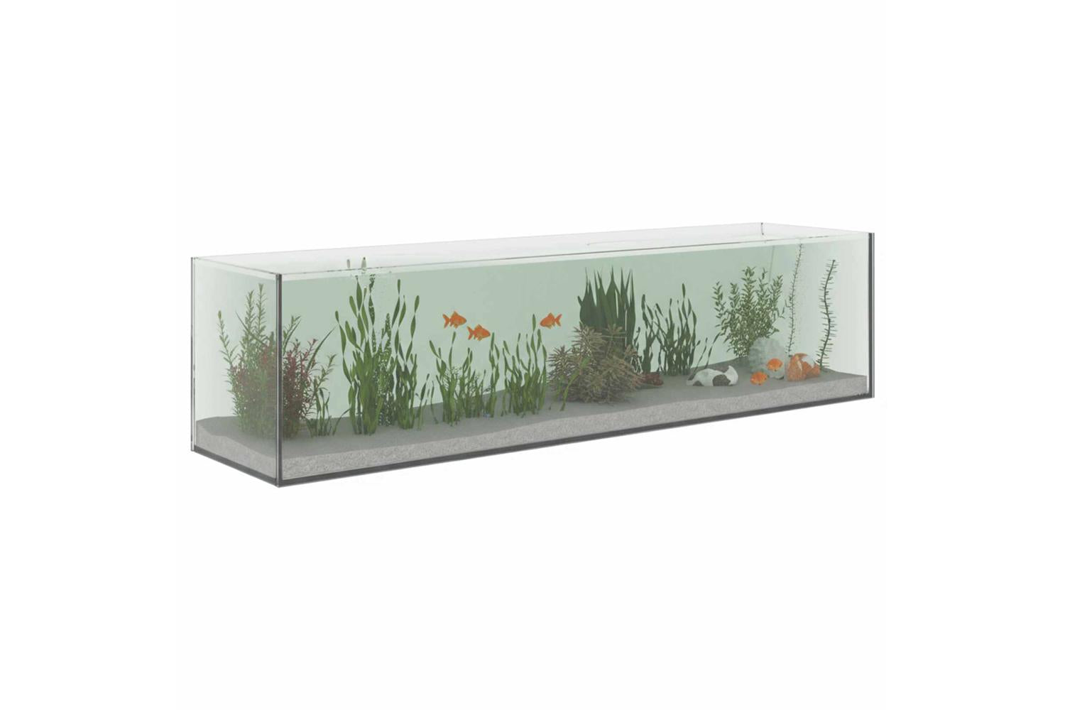 Vidaxl Aquarium With Storage Transparent 80 X 20 X 20 Cm Glass-3