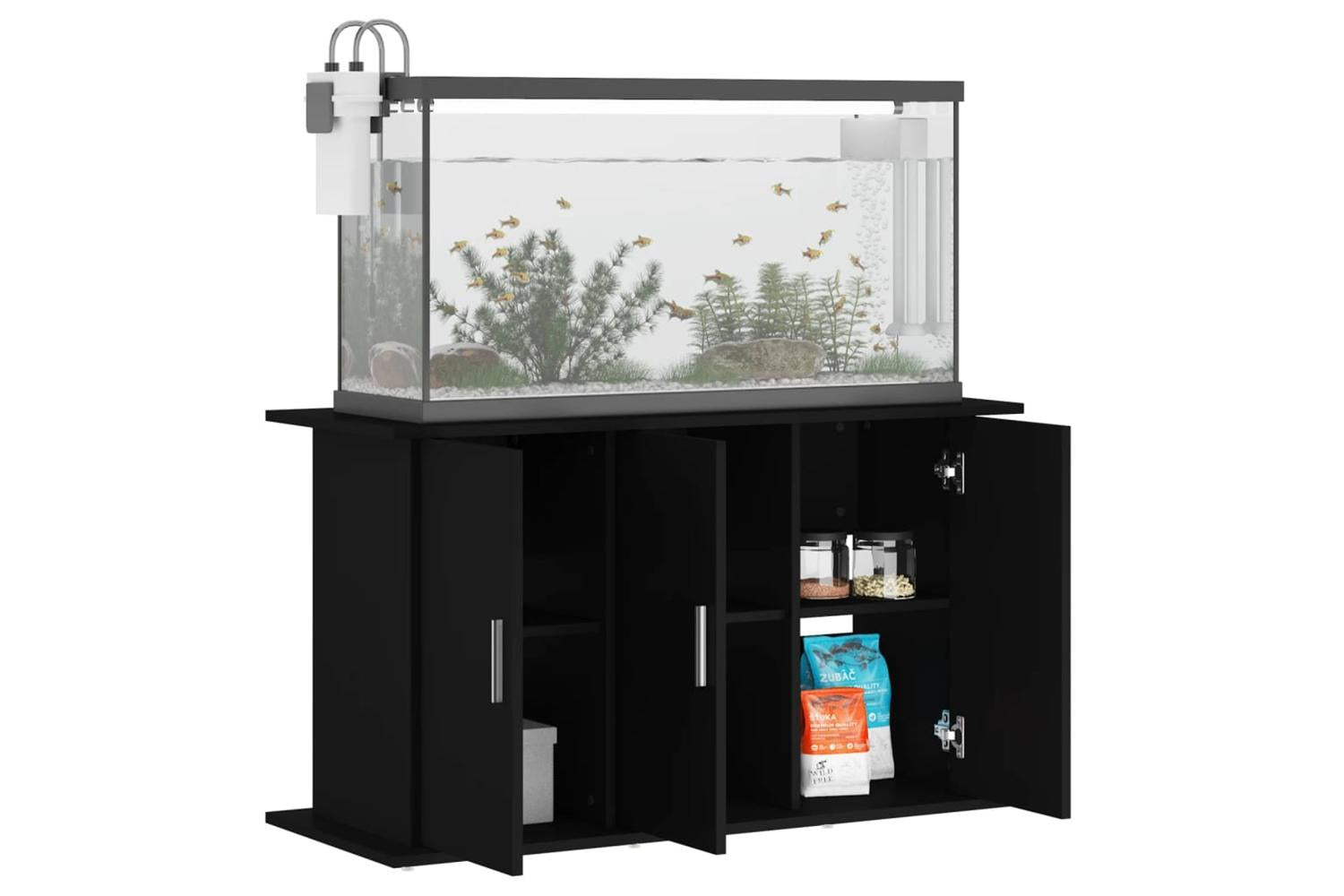 Vidaxl Aquarium Stand Black 101x41x58 Cm Engineered Wood-3