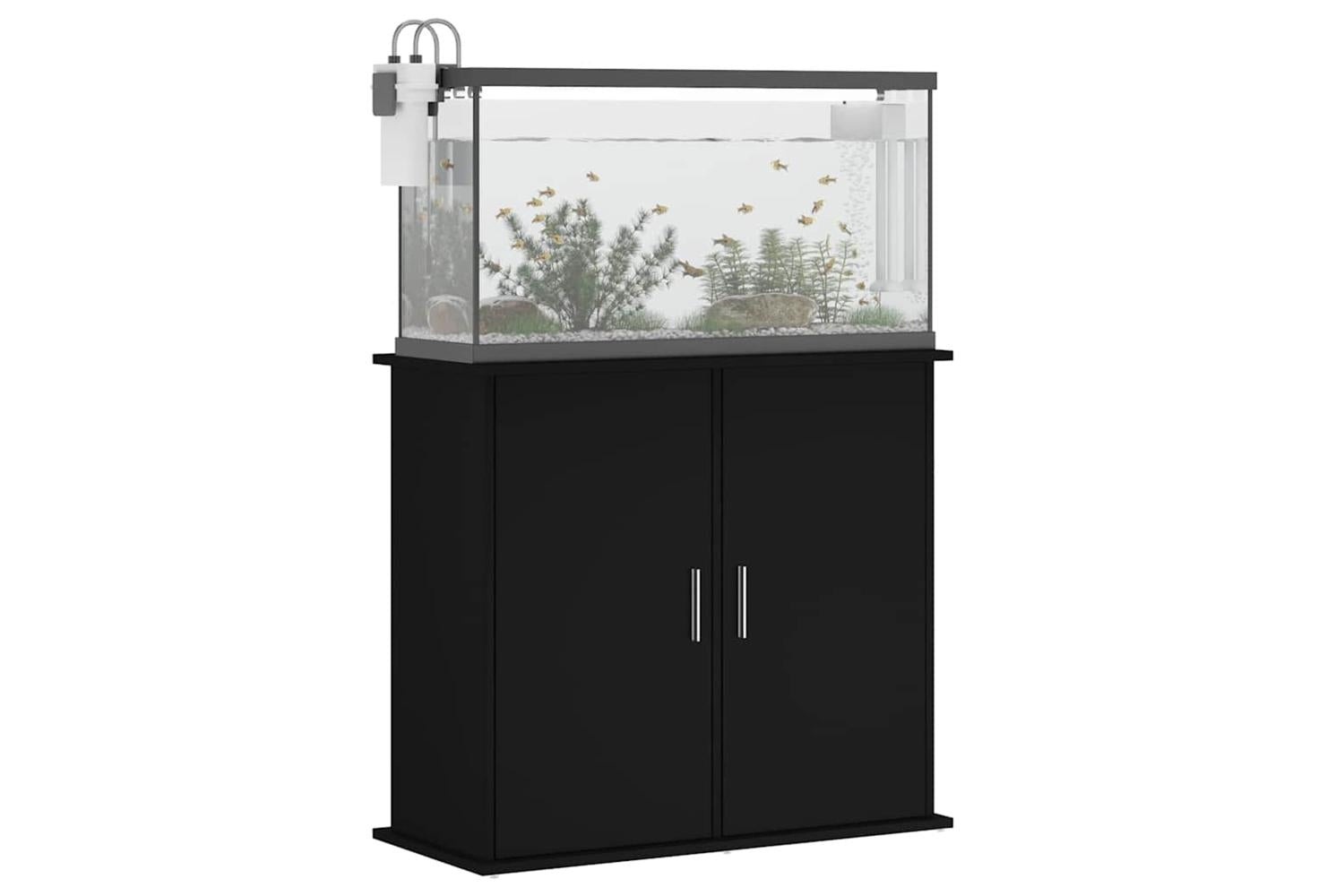 Vidaxl Aquarium Stand Black 81x36x73 Cm Engineered Wood-4
