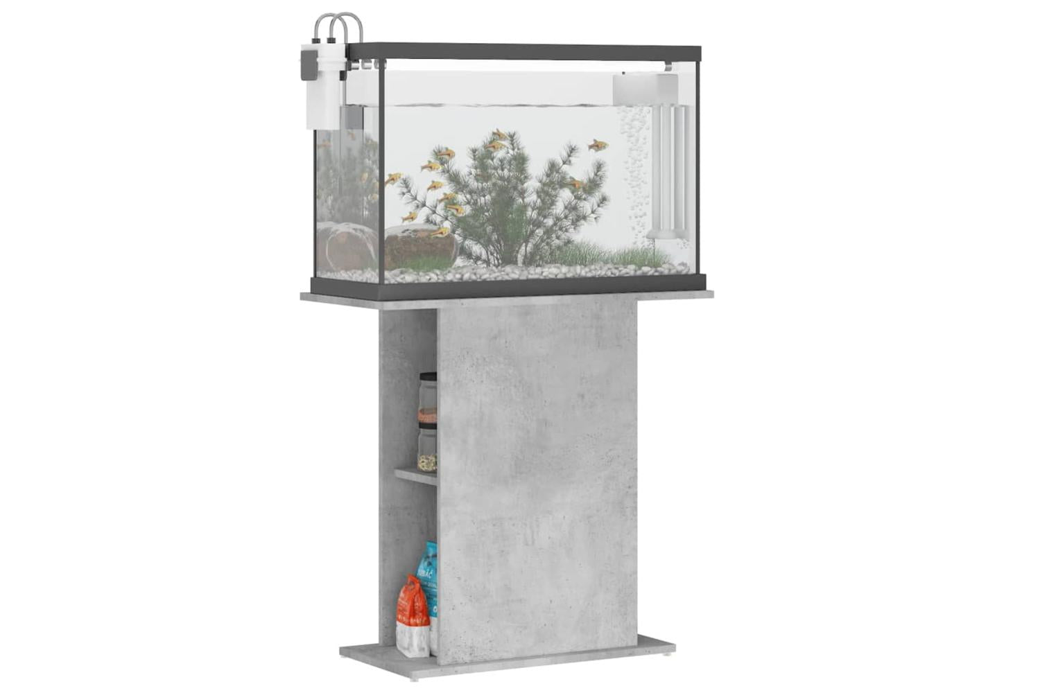 Vidaxl Aquarium Stand Concrete Grey 75x36x725 Cm Engineered Wood-3