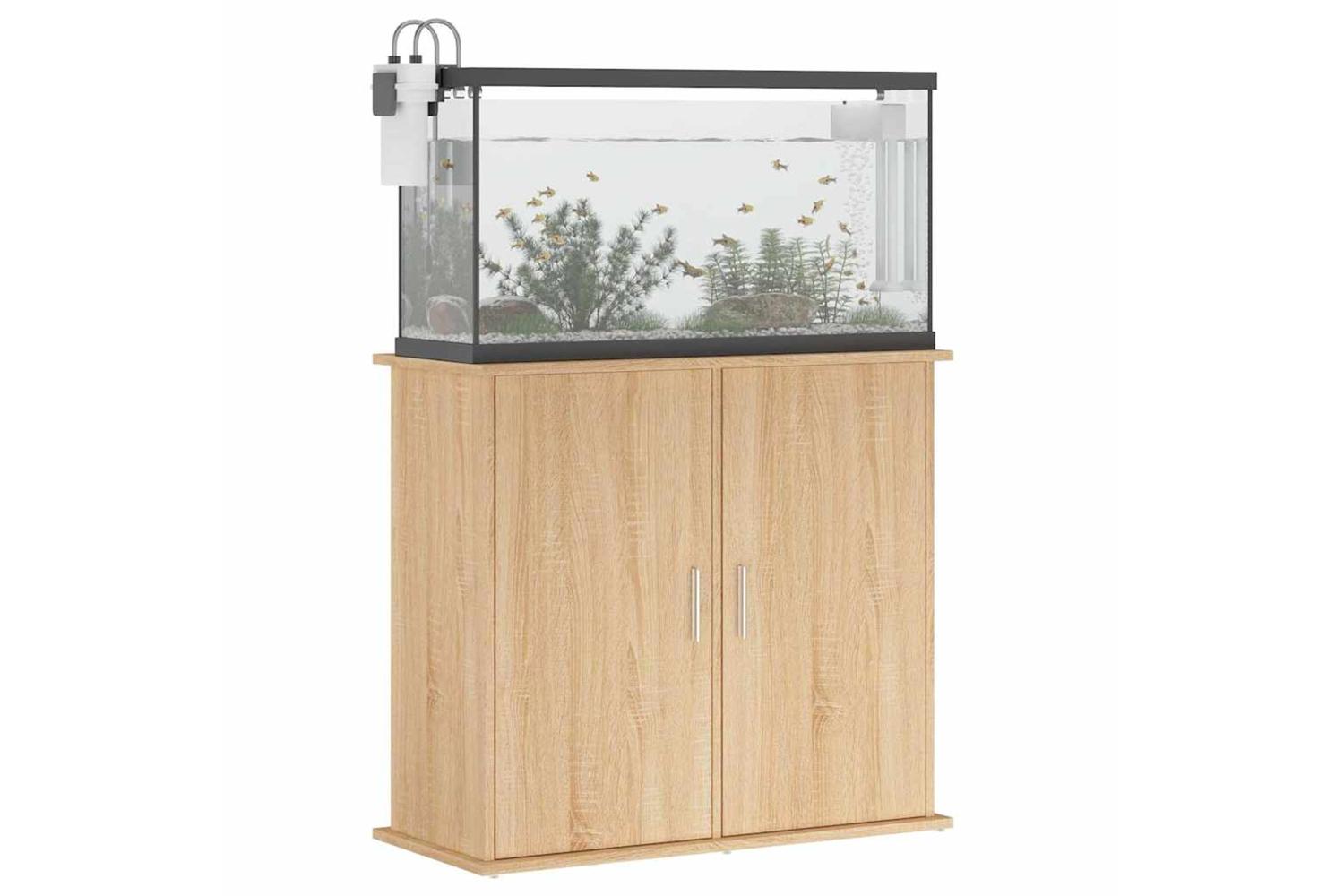 Vidaxl Aquarium Stand Sonoma Oak 81x36x73 Cm Engineered Wood-3