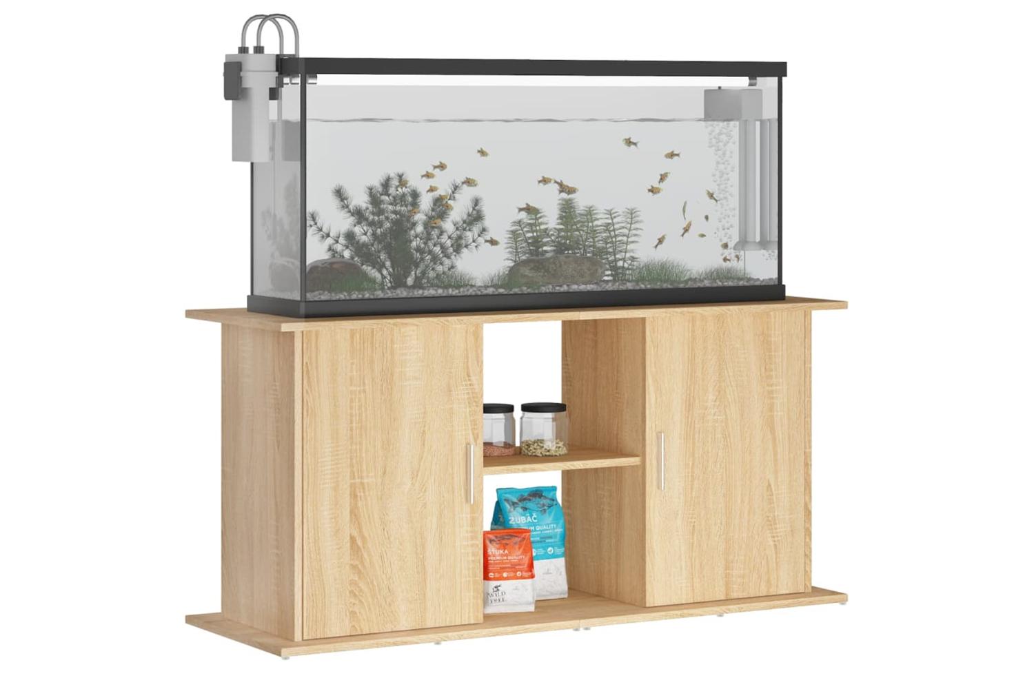 Vidaxl Aquarium Stand Sonoma Oak 121x41x58 Cm Engineered Wood-3