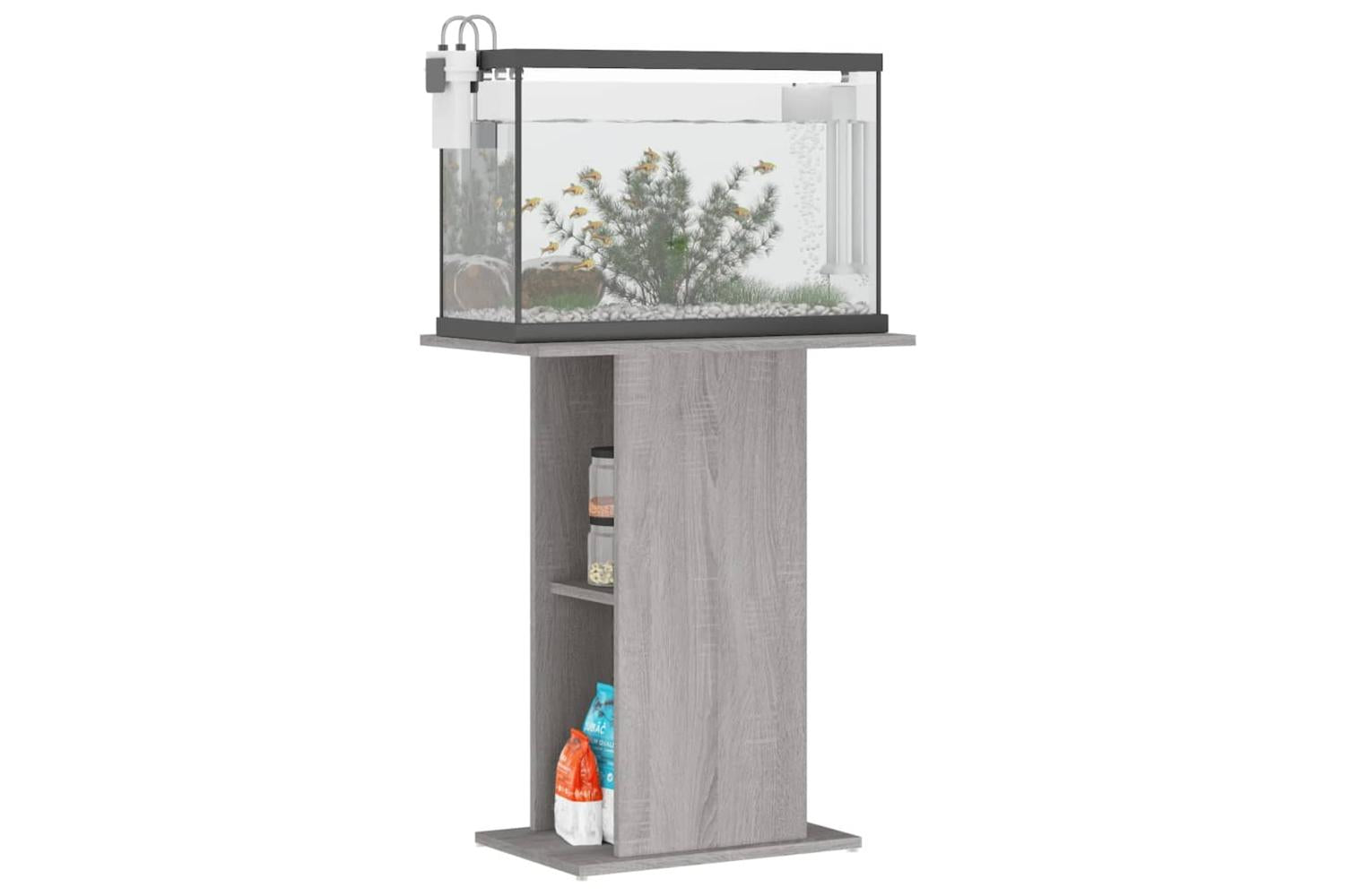 Vidaxl Aquarium Stand Grey Sonoma 605x36x725 Cm Engineered Wood-3