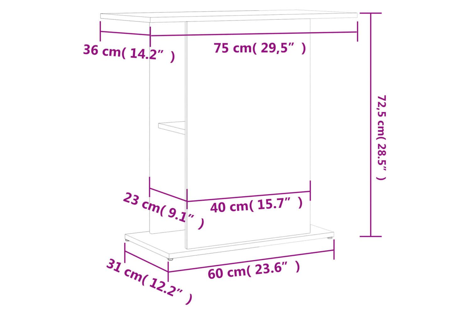 Vidaxl Aquarium Stand Grey Sonoma 75x36x725 Cm Engineered Wood-8