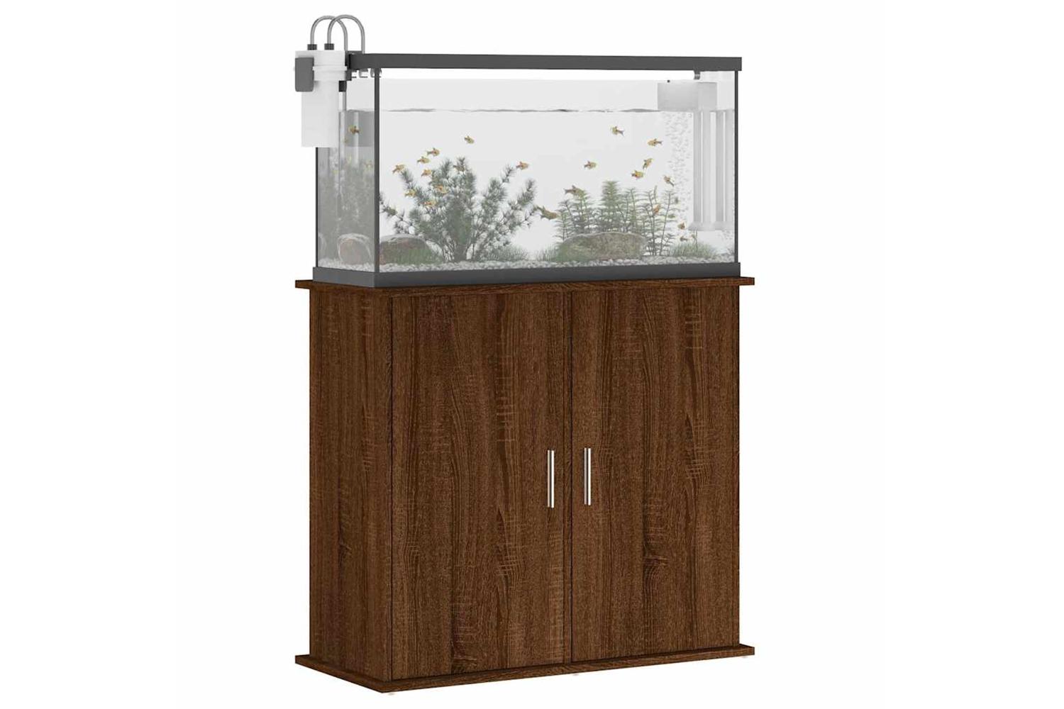Vidaxl Aquarium Stand Brown Oak 81x36x73 Cm Engineered Wood-4