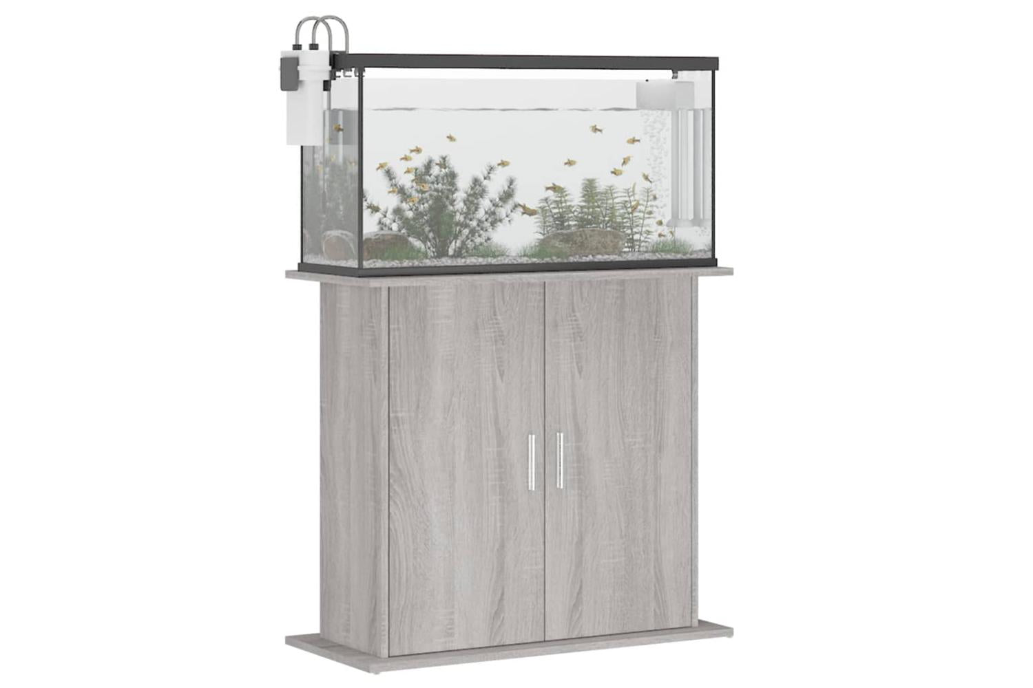 Vidaxl Aquarium Stand Grey Sonoma 81x36x73 Cm Engineered Wood-3