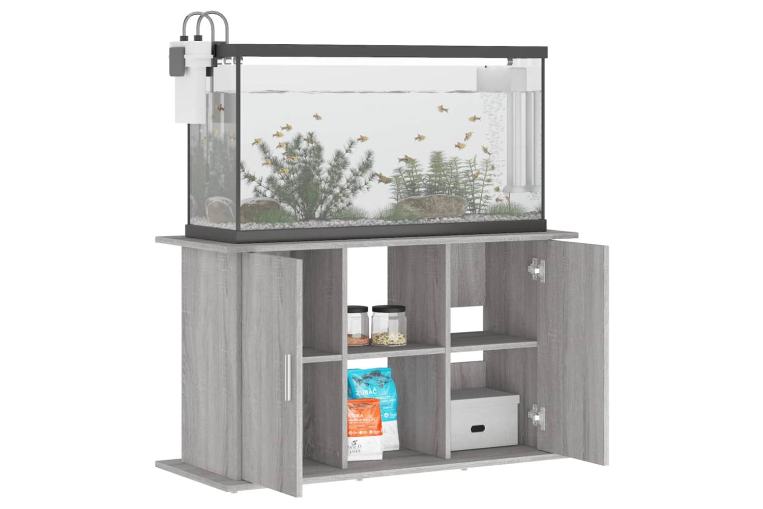 Vidaxl Aquarium Stand Grey Sonoma 101x41x58 Cm Engineered Wood-4