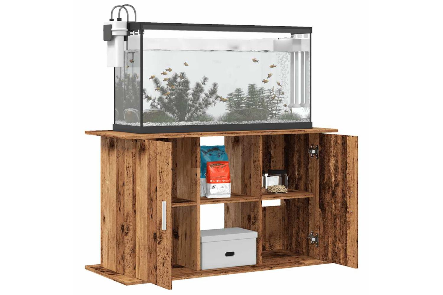 Vidaxl Aquarium Stand Old Wood 101x41x58 Cm Engineered Wood-3