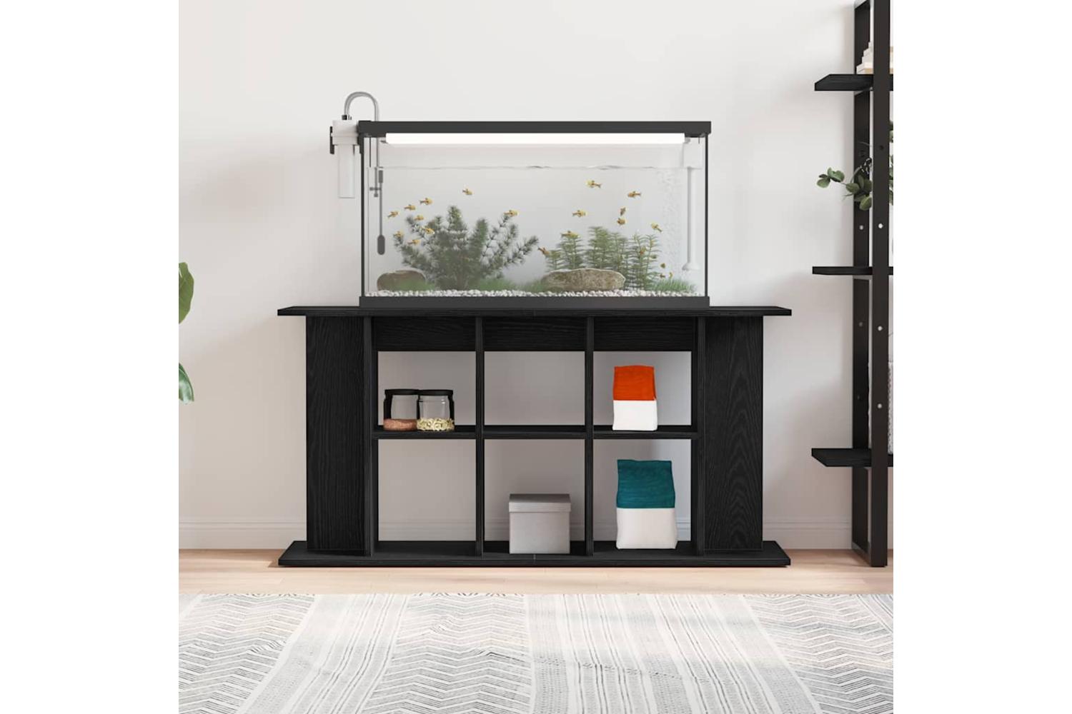 Vidaxl Aquarium Stand Black Oak 120x40x60 Cm Engineered Wood-3