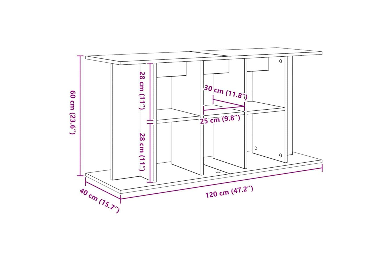 Vidaxl Aquarium Stand Black Oak 120x40x60 Cm Engineered Wood-10