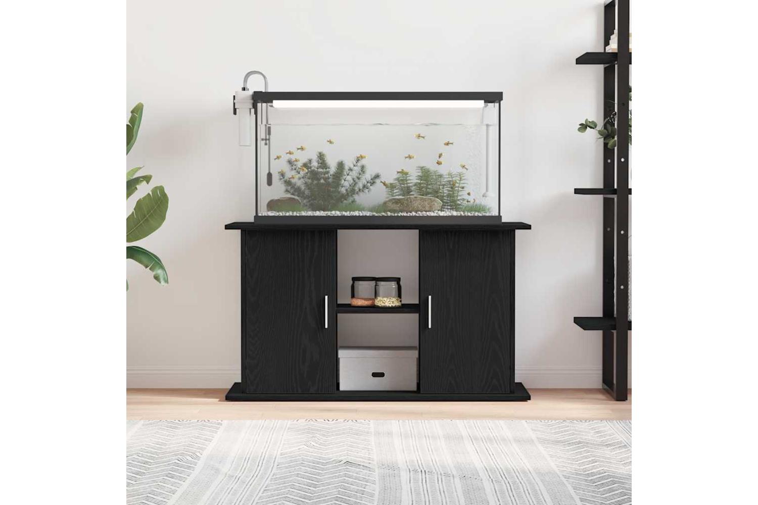 Vidaxl Aquarium Stand Black Oak 101x41x58 Cm Engineered Wood-3