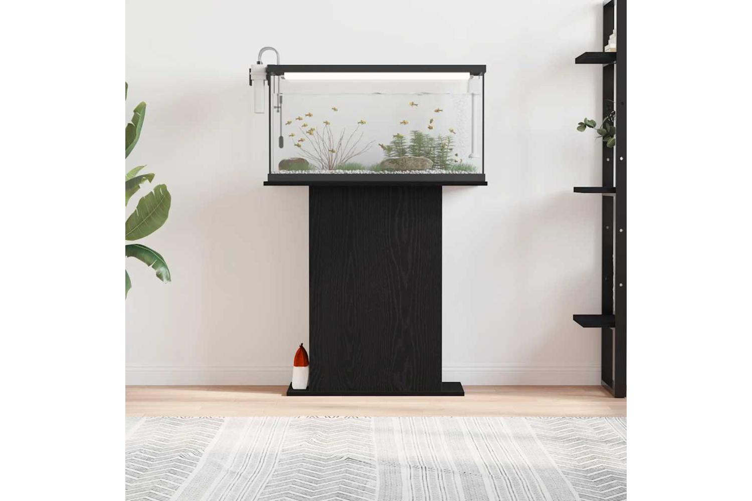 Vidaxl Aquarium Stand Black Oak 75x36x725 Cm Engineered Wood-3