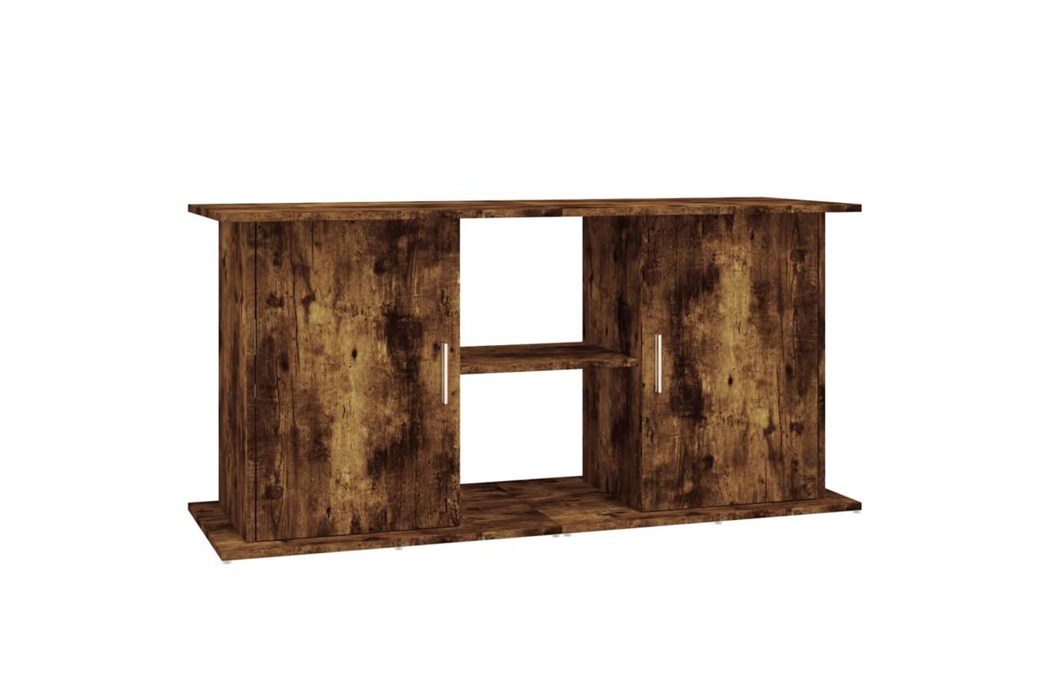 Vidaxl Aquarium Stand Smoked Oak 121x41x58 Cm Engineered Wood