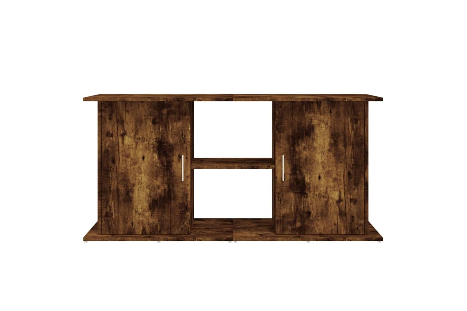 Vidaxl Aquarium Stand Smoked Oak 121x41x58 Cm Engineered Wood-5