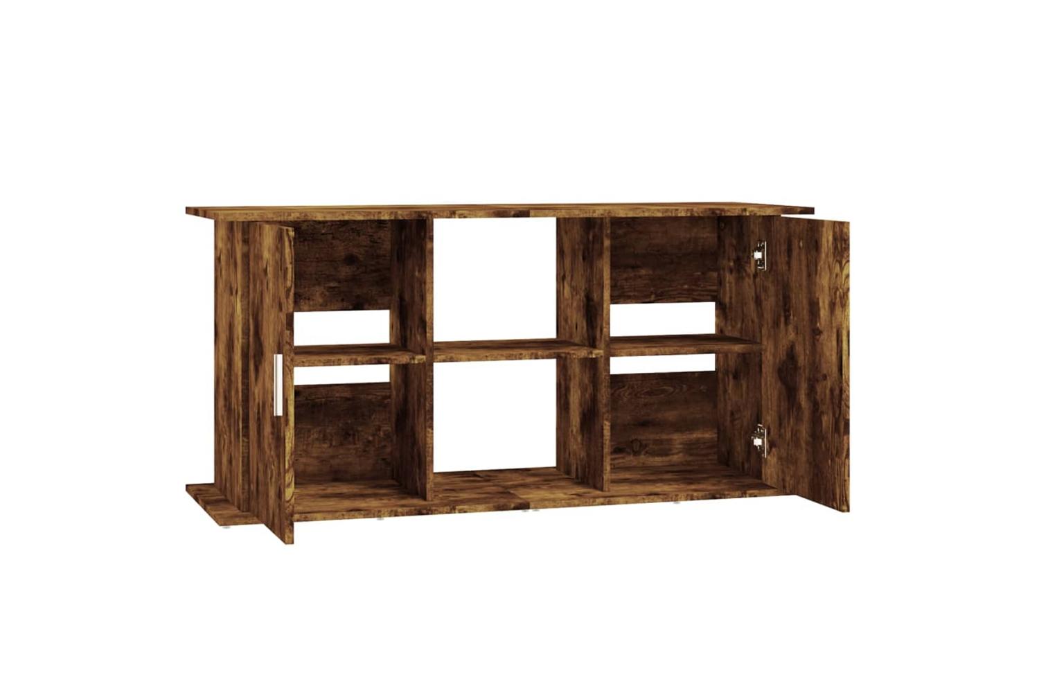 Vidaxl Aquarium Stand Smoked Oak 121x41x58 Cm Engineered Wood-6