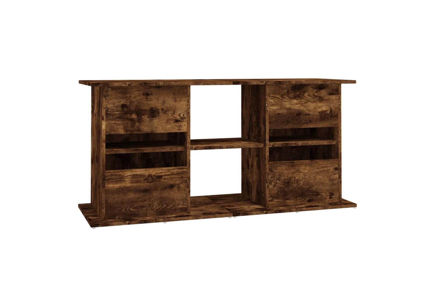 Vidaxl Aquarium Stand Smoked Oak 121x41x58 Cm Engineered Wood-8
