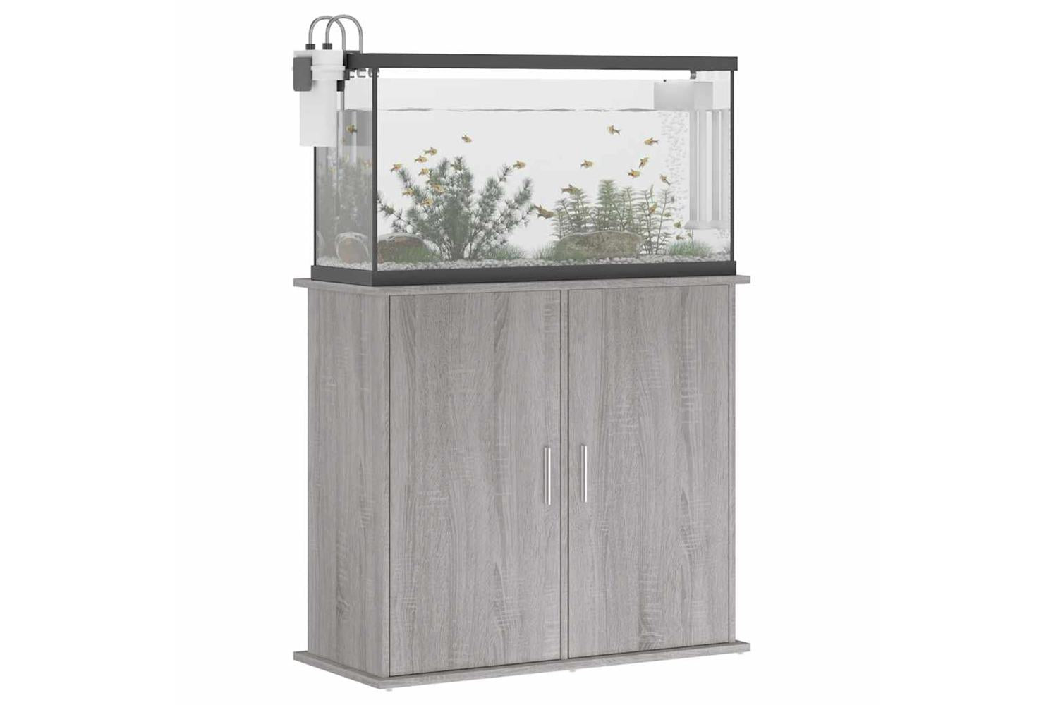 Vidaxl Aquarium Stand Grey Sonoma 81x36x73 Cm Engineered Wood-4