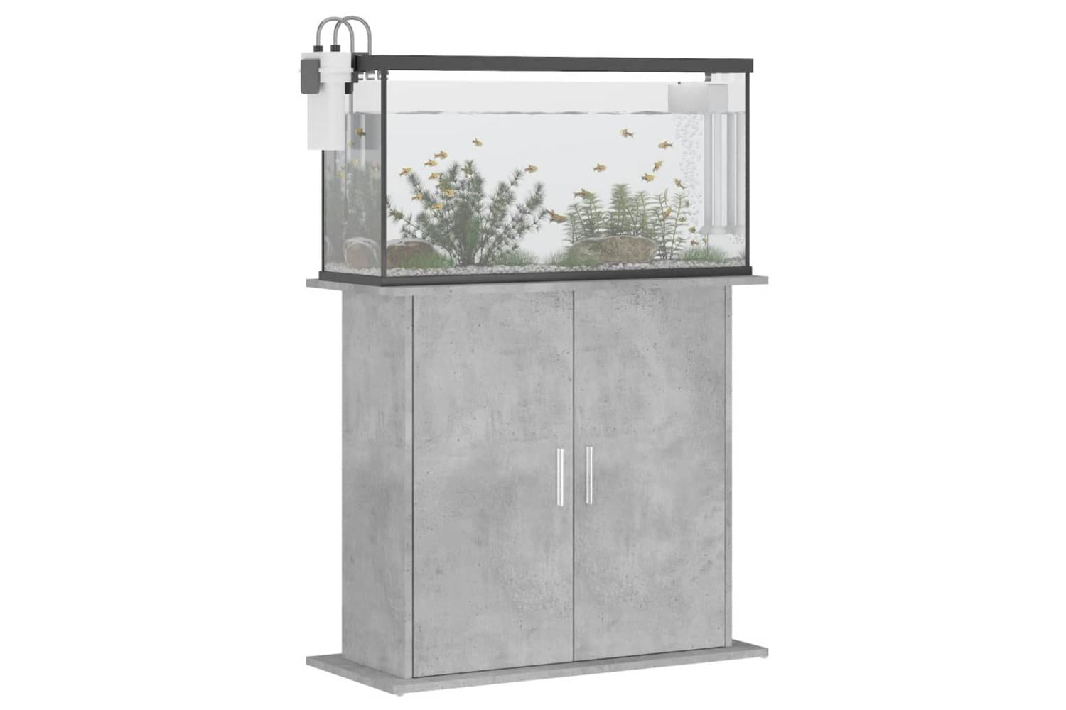 Vidaxl Aquarium Stand Concrete Grey 81x36x73 Cm Engineered Wood-3