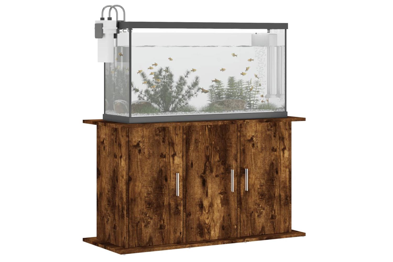 Vidaxl Aquarium Stand Smoked Oak 101x41x58 Cm Engineered Wood-4