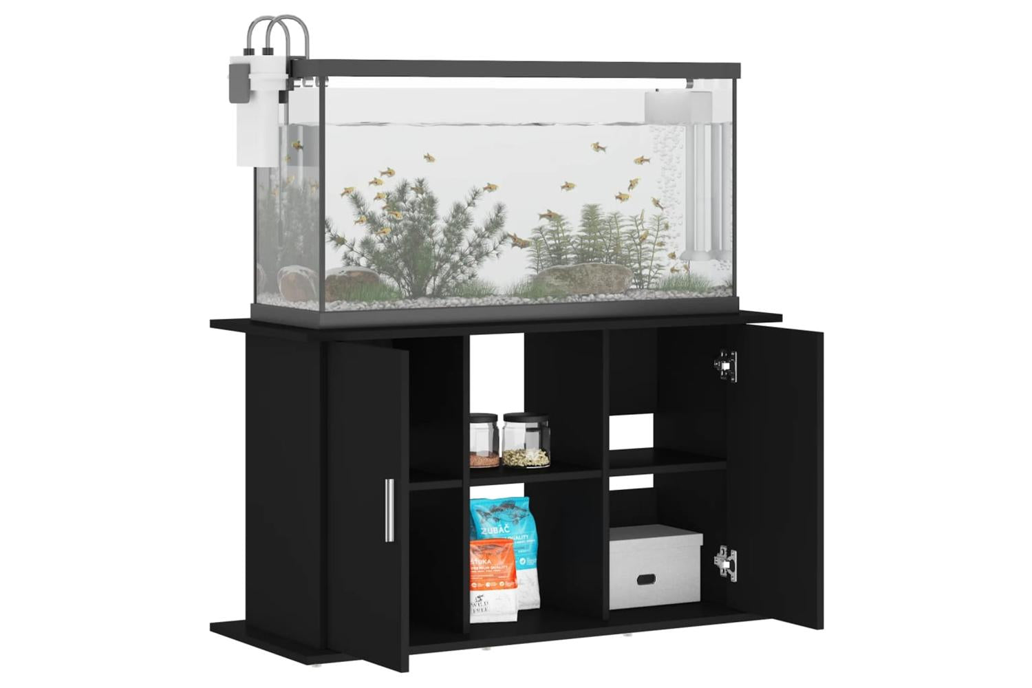 Vidaxl Aquarium Stand Black 101x41x58 Cm Engineered Wood-4