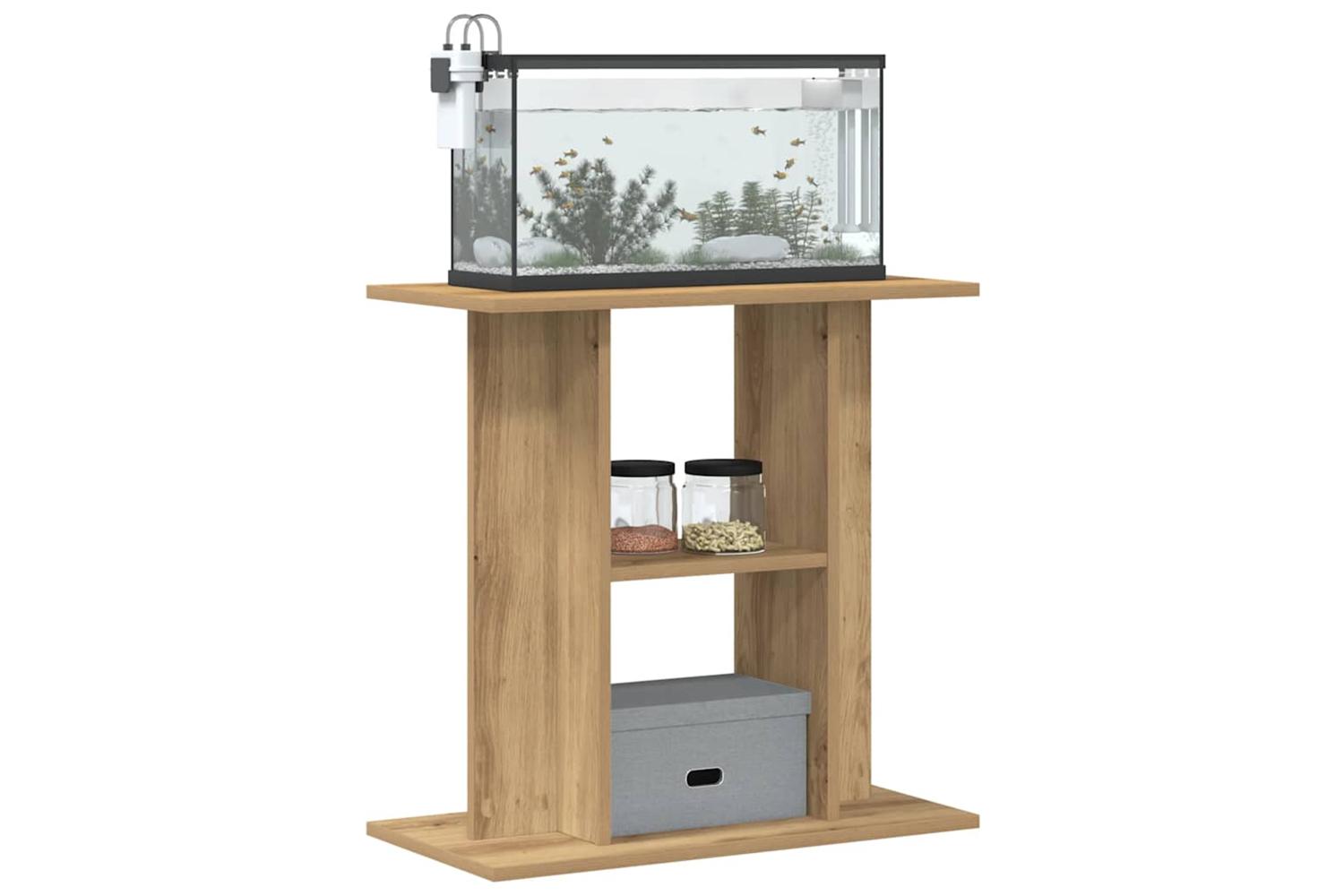 Vidaxl Aquarium Stand Artisan Oak 60x30x60 Cm Engineered Wood-3