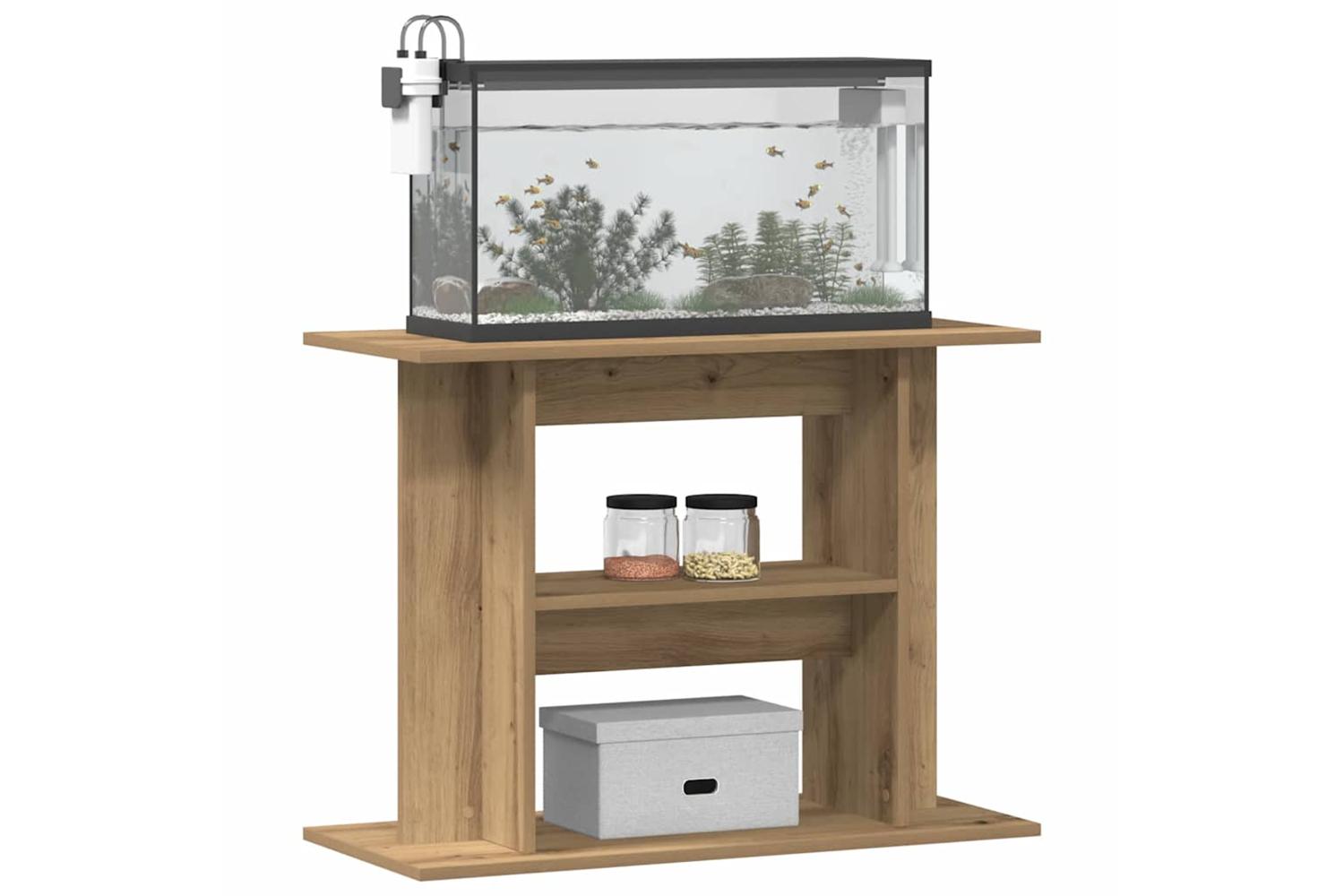 Vidaxl Aquarium Stand Artisan Oak 80x35x60 Cm Engineered Wood-3