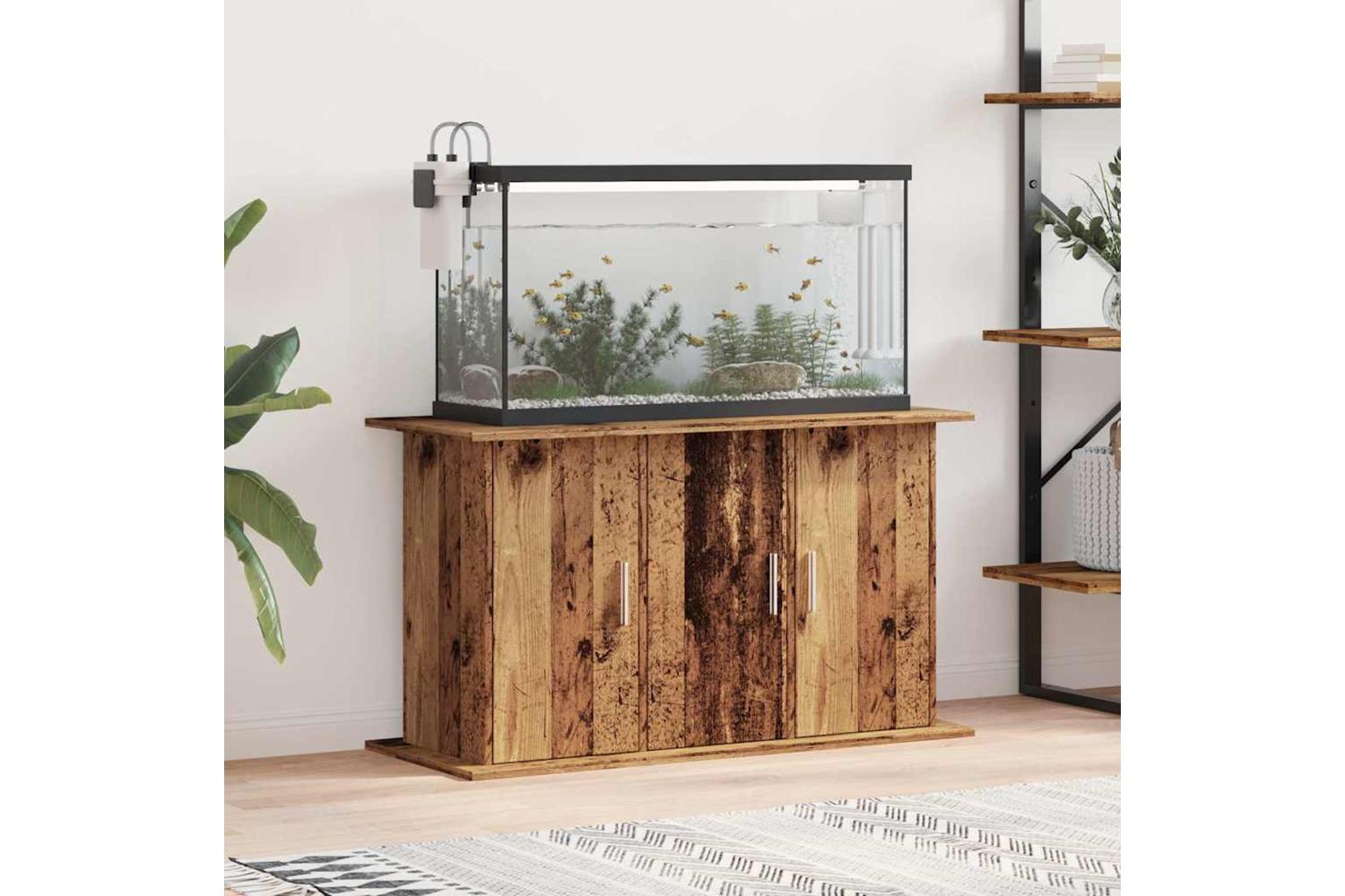 Vidaxl Aquarium Stand Old Wood 101x41x58 Cm Engineered Wood-3